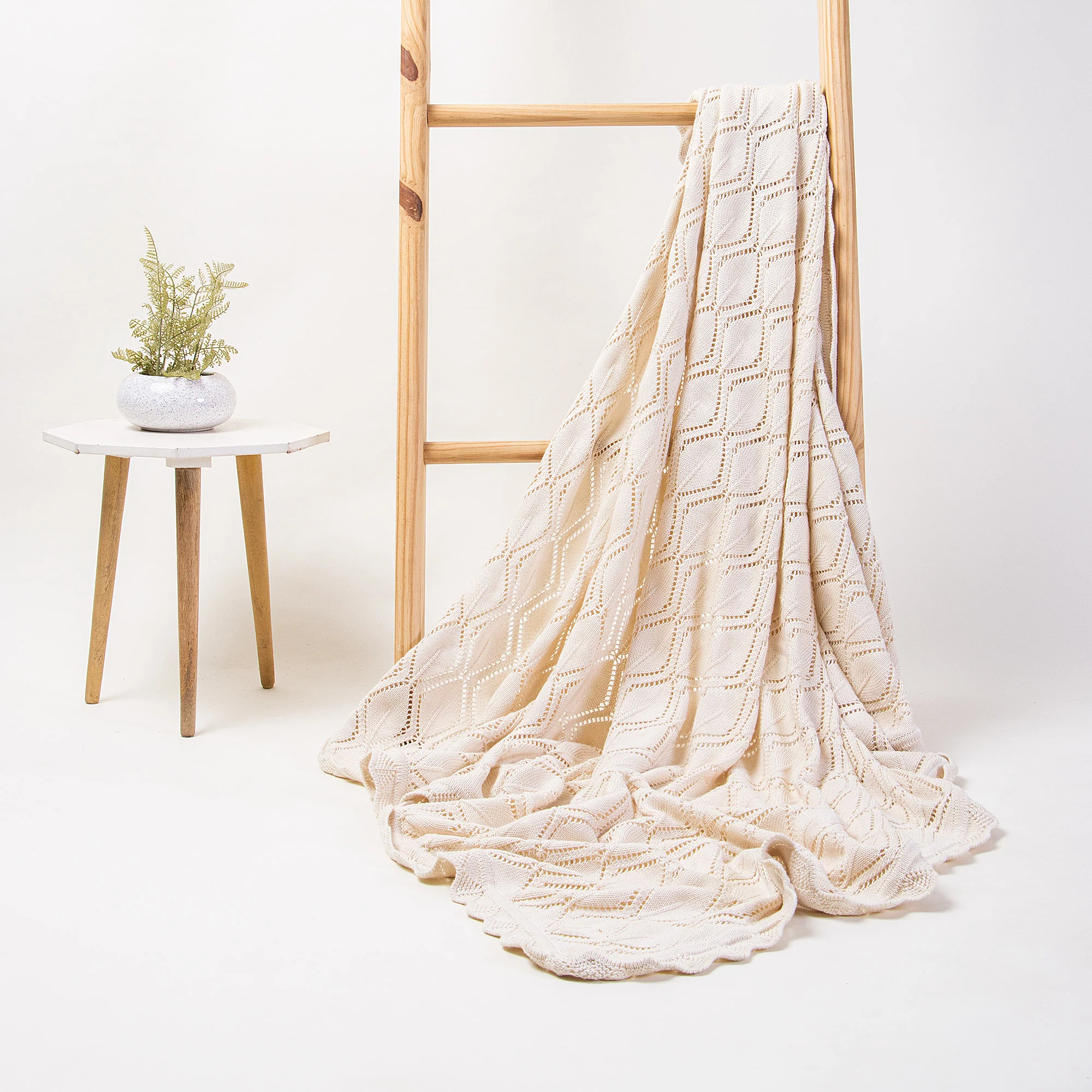 Decorative Cozy Knitted Throw Blanket - Image 5