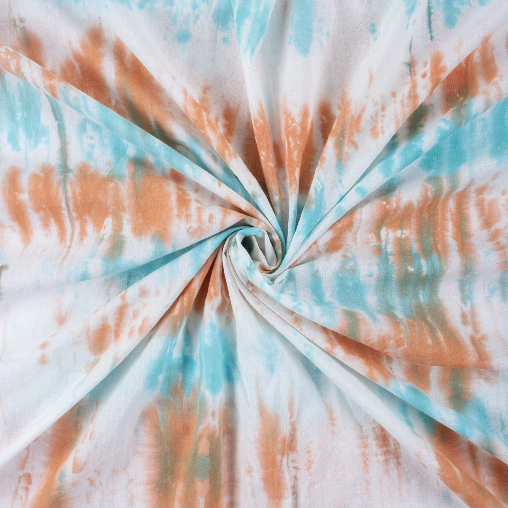 Decorative Multicolor Tie and Dye Cotton Fabric - Image 2