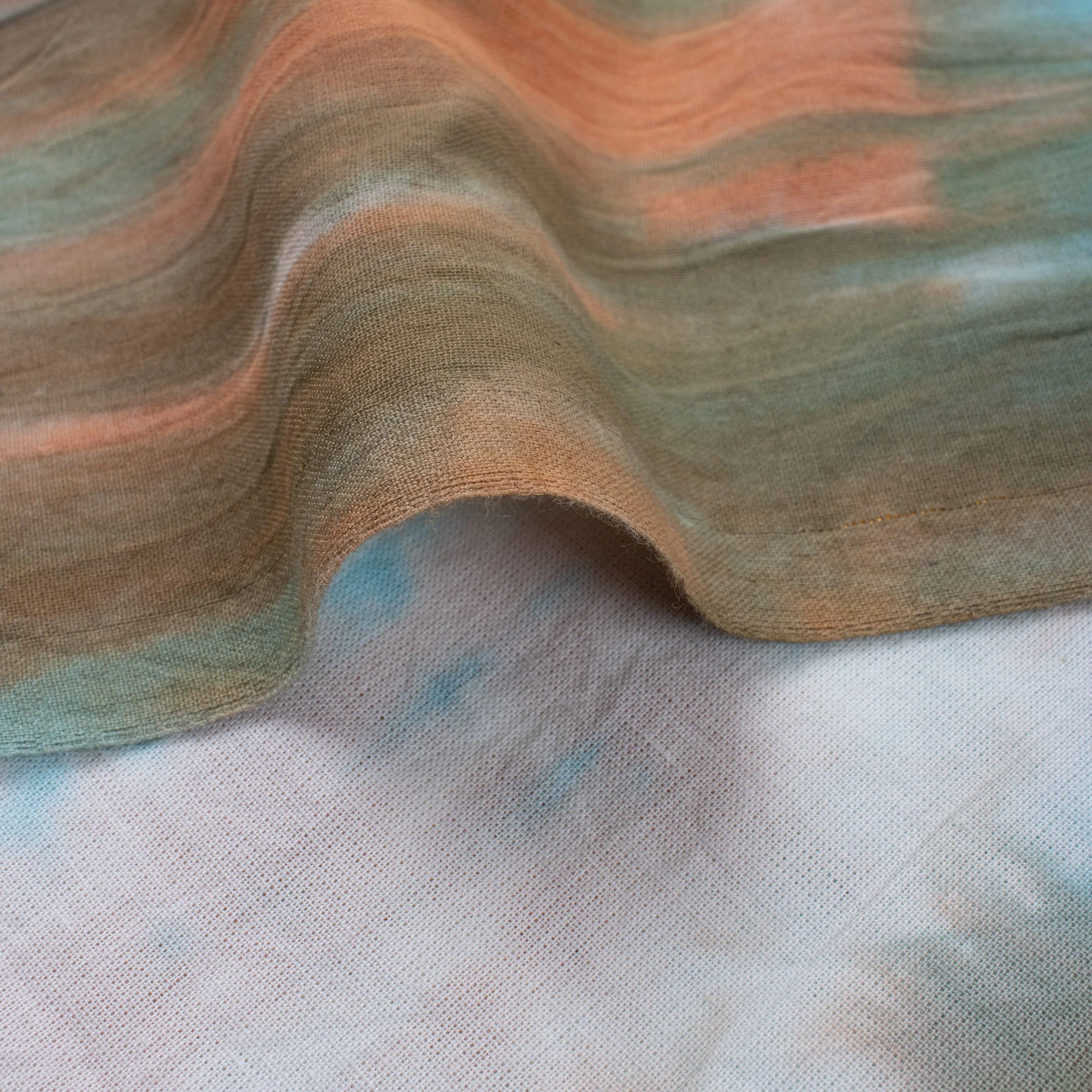 Decorative Multicolor Tie and Dye Cotton Fabric - Image 4