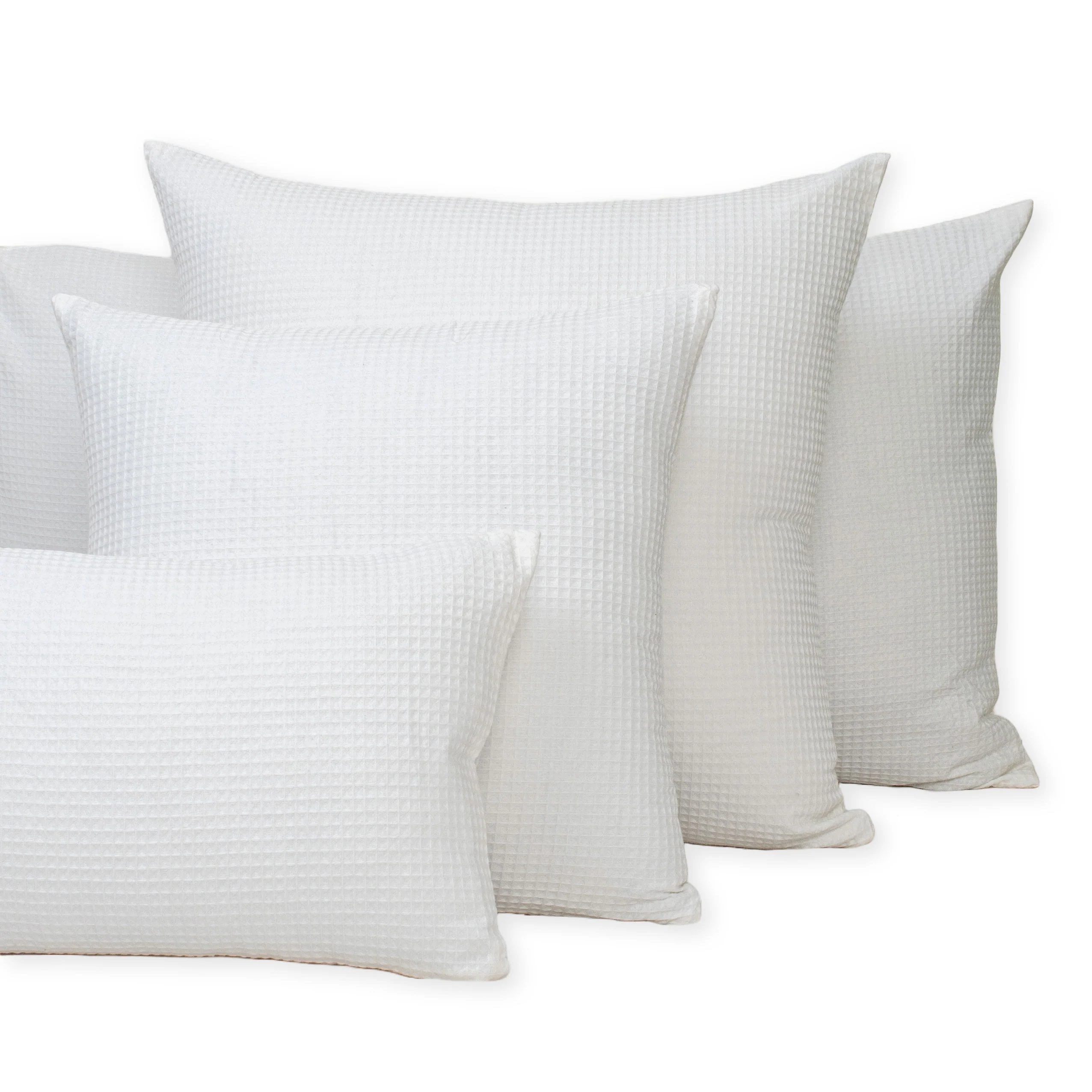 Decorative Off White Organic Cotton Waffle Sofa Cushion Cover - Image 4
