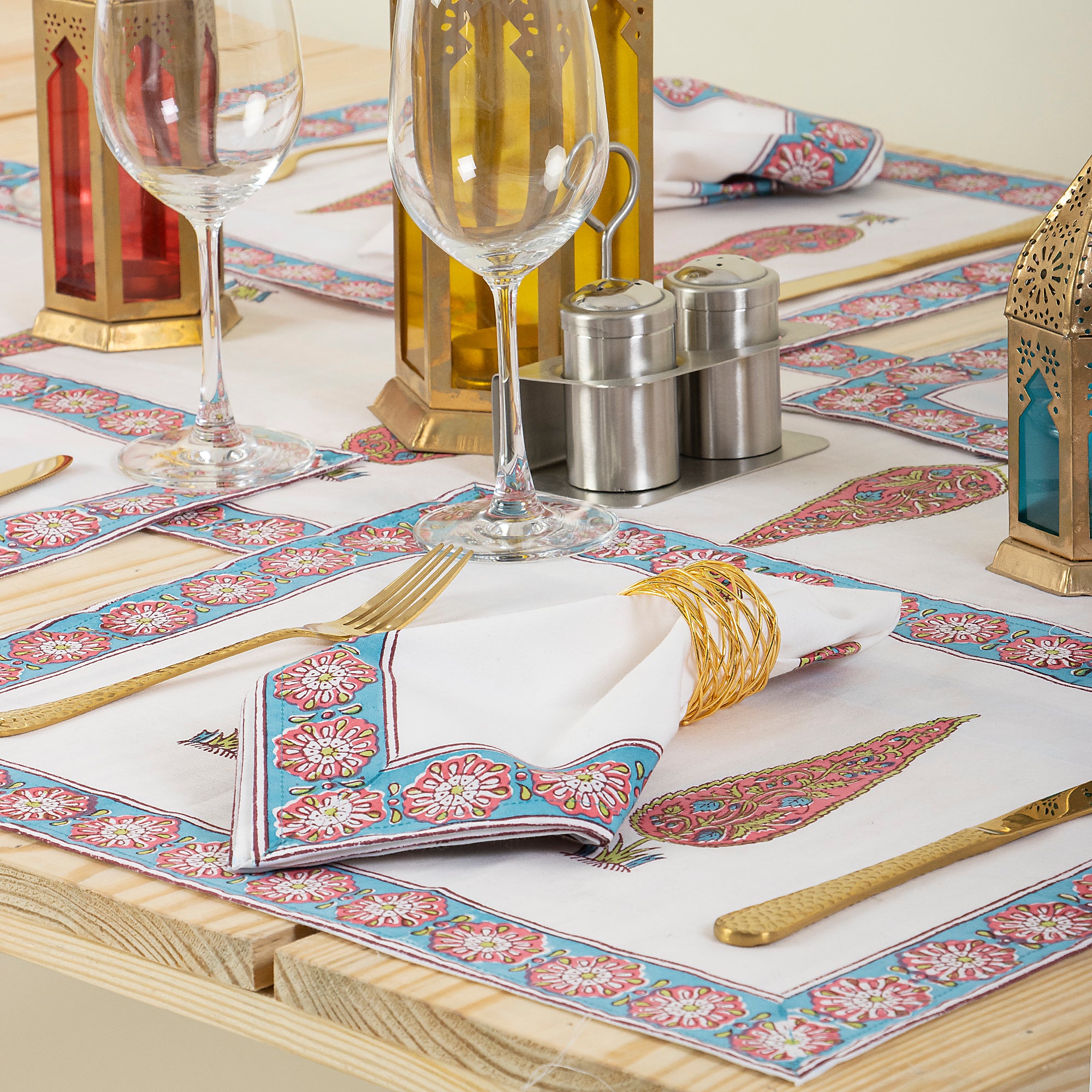 Hand Block Printed Organic Cotton Dining Table Runner - Image 5