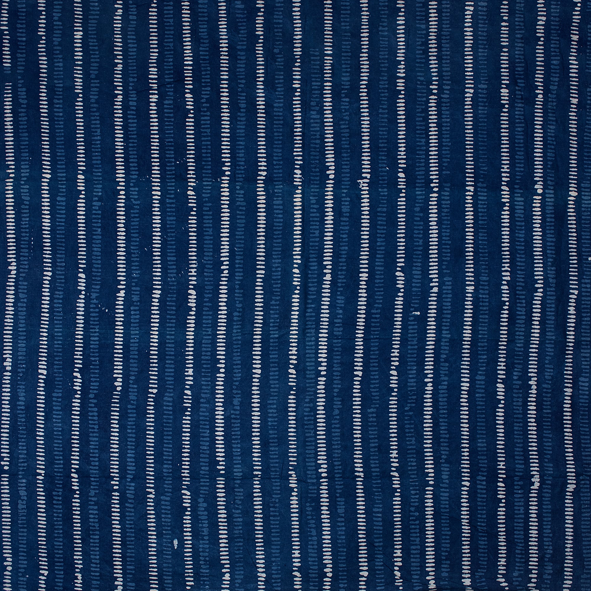 Handmade Indigo Blue Striped Indian Printed Cotton Fabric Cloth for Curtains - Image 6