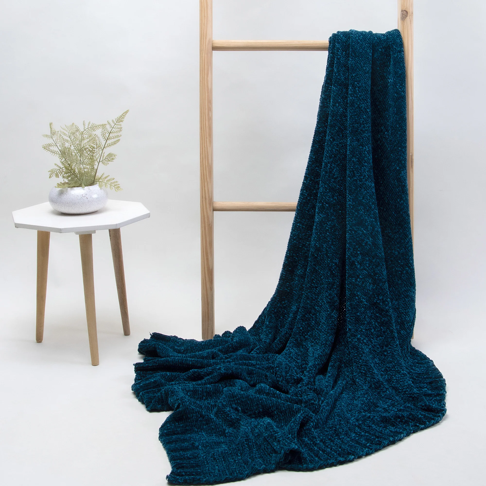 Eco Friendly Knitted Natural Sofa Throw Blanket - Image 4