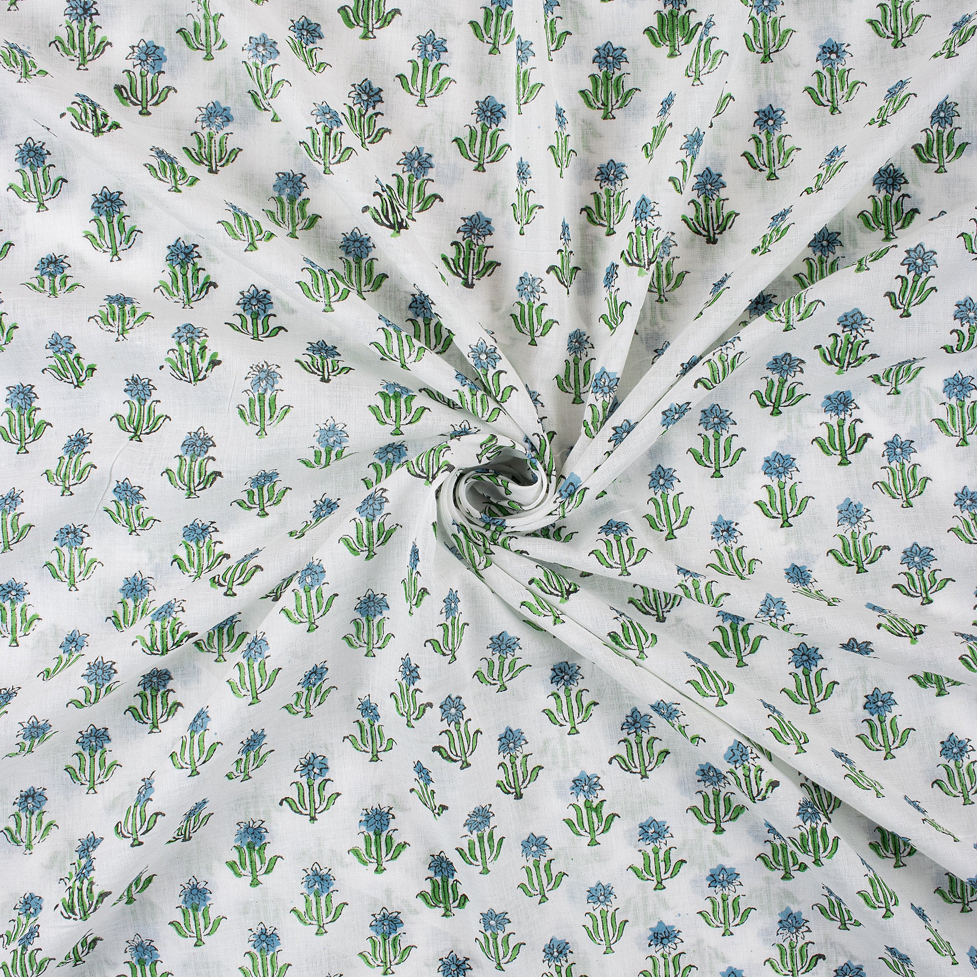 Eco Friendly Indian Block Printed Cotton Cloth Fabric - Image 4