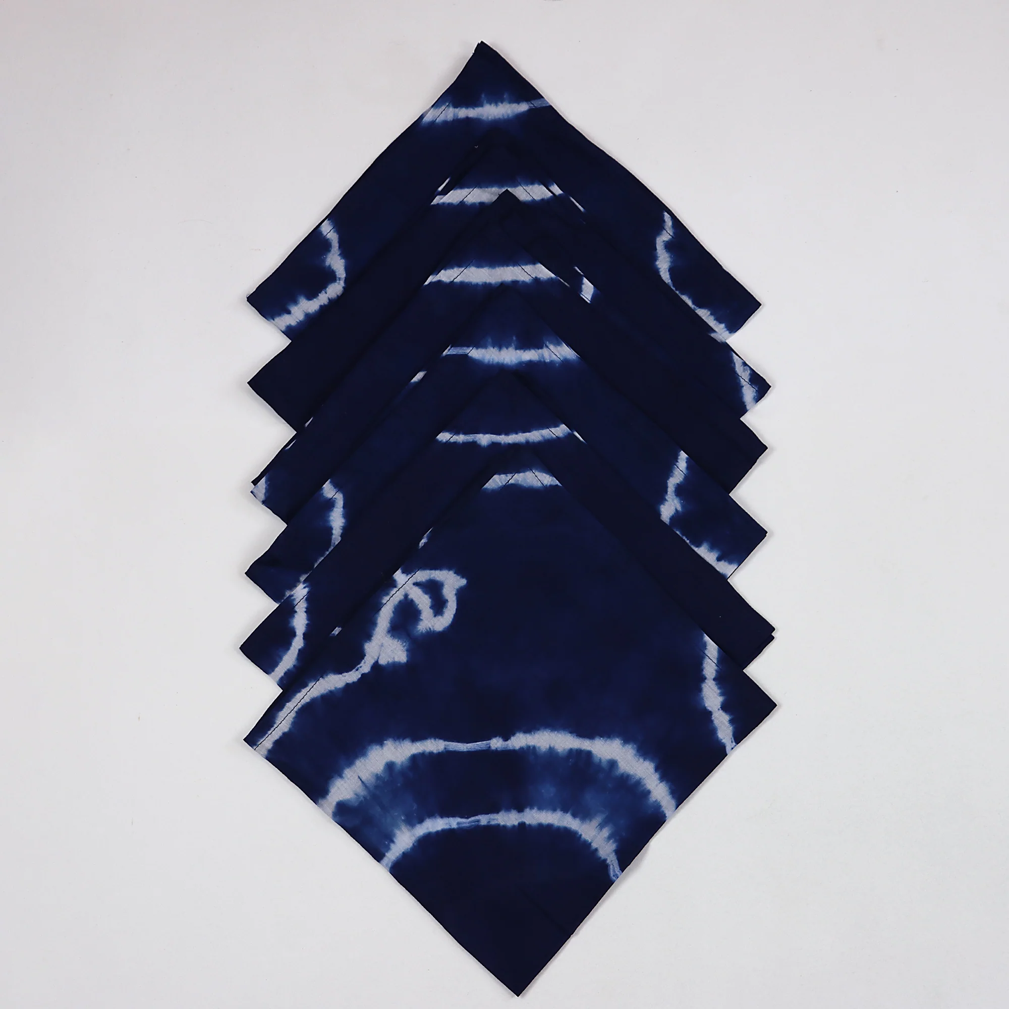Handmade Natural Tie Dye Shibori Cotton Napkin