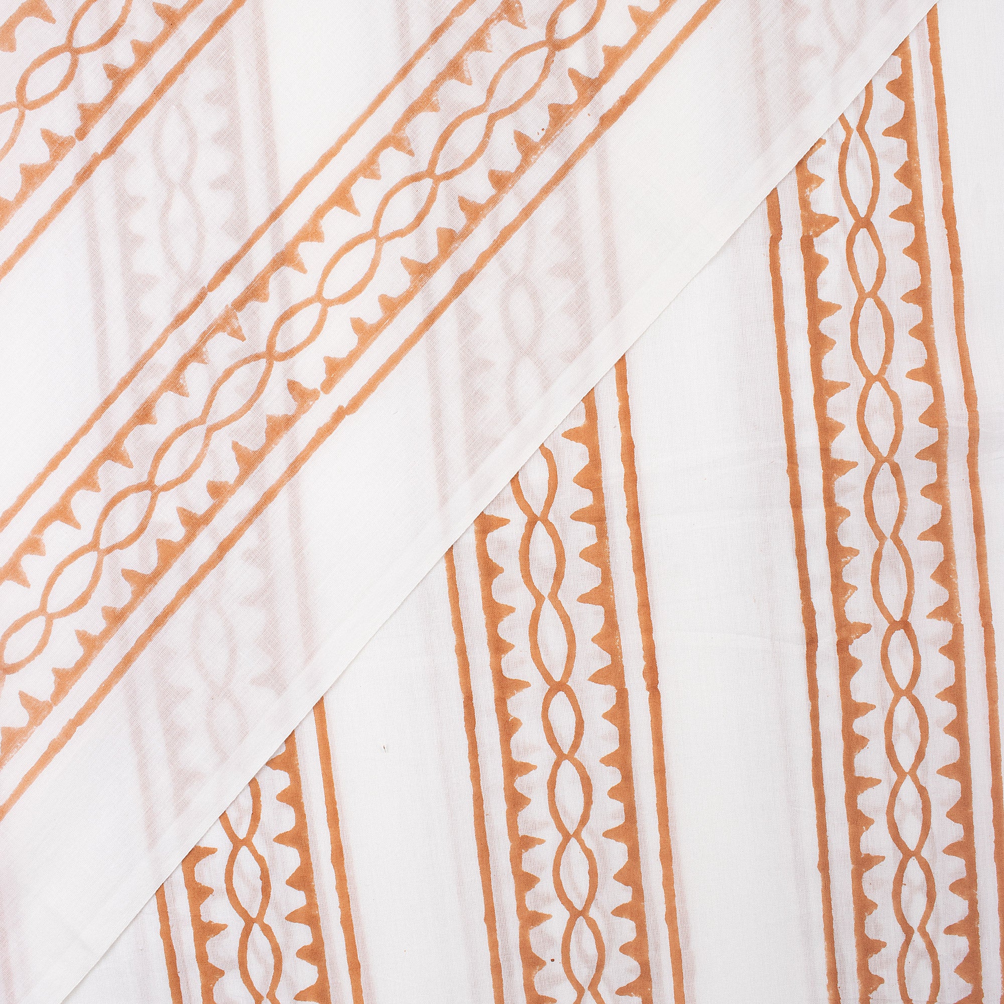 Eco Friendly Indian Striped Hand Printed Cotton Fabric For Dress - Image 2