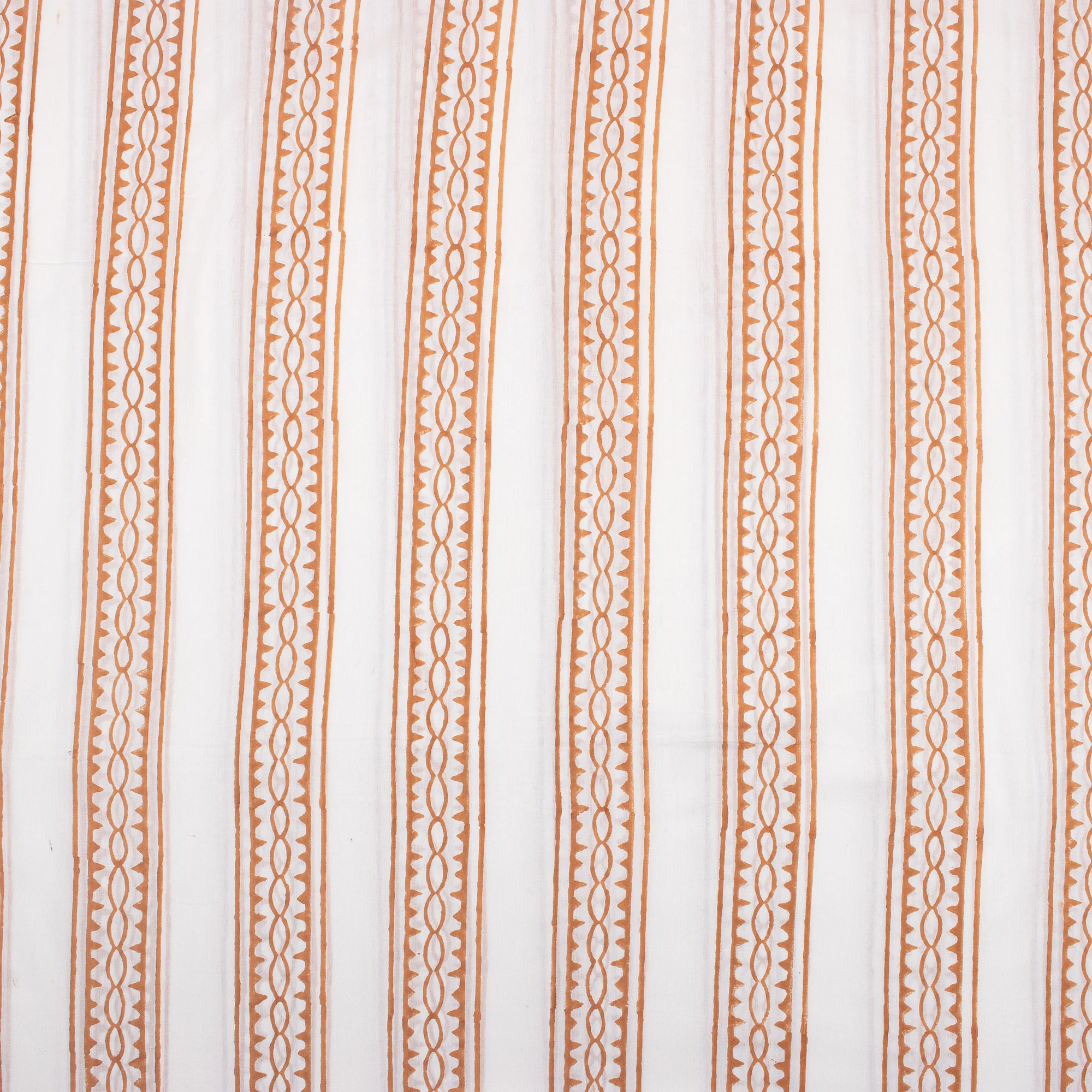 Eco Friendly Indian Striped Hand Printed Cotton Fabric For Dress - Image 5