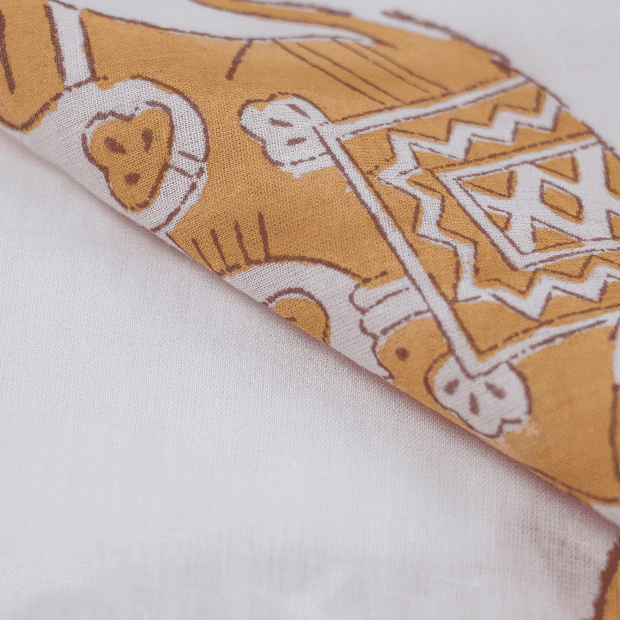 Animal Print Indian Hand Blocked Pure Cotton Soft Curtain Fabric - Image 3
