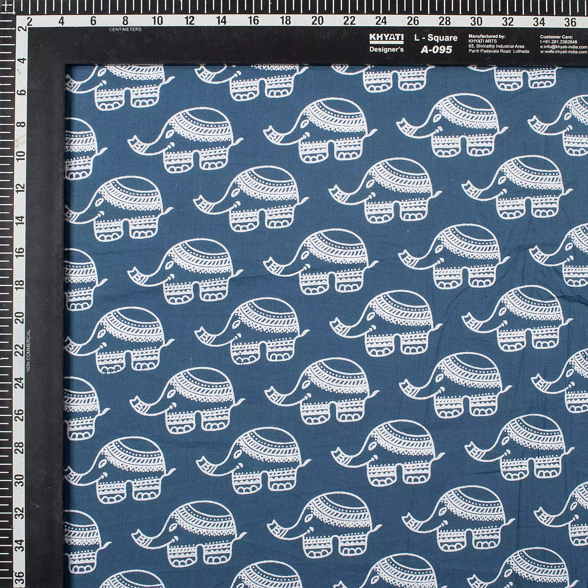 Elephant Printed Cotton Discharge Fabric for Clothing - Image 3