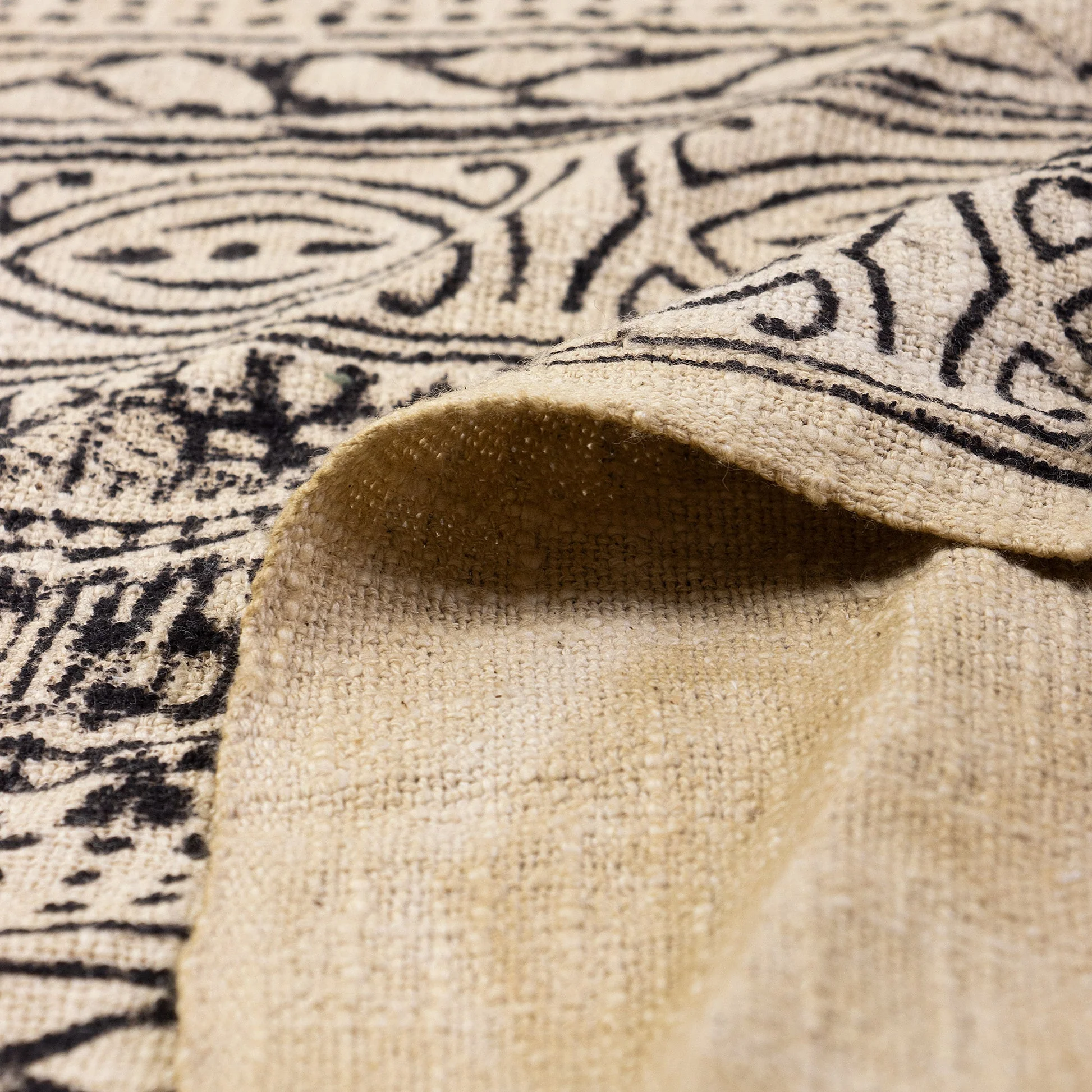 Handmade Block Printed Pure Cotton Sofa Throw Blankets - Image 3