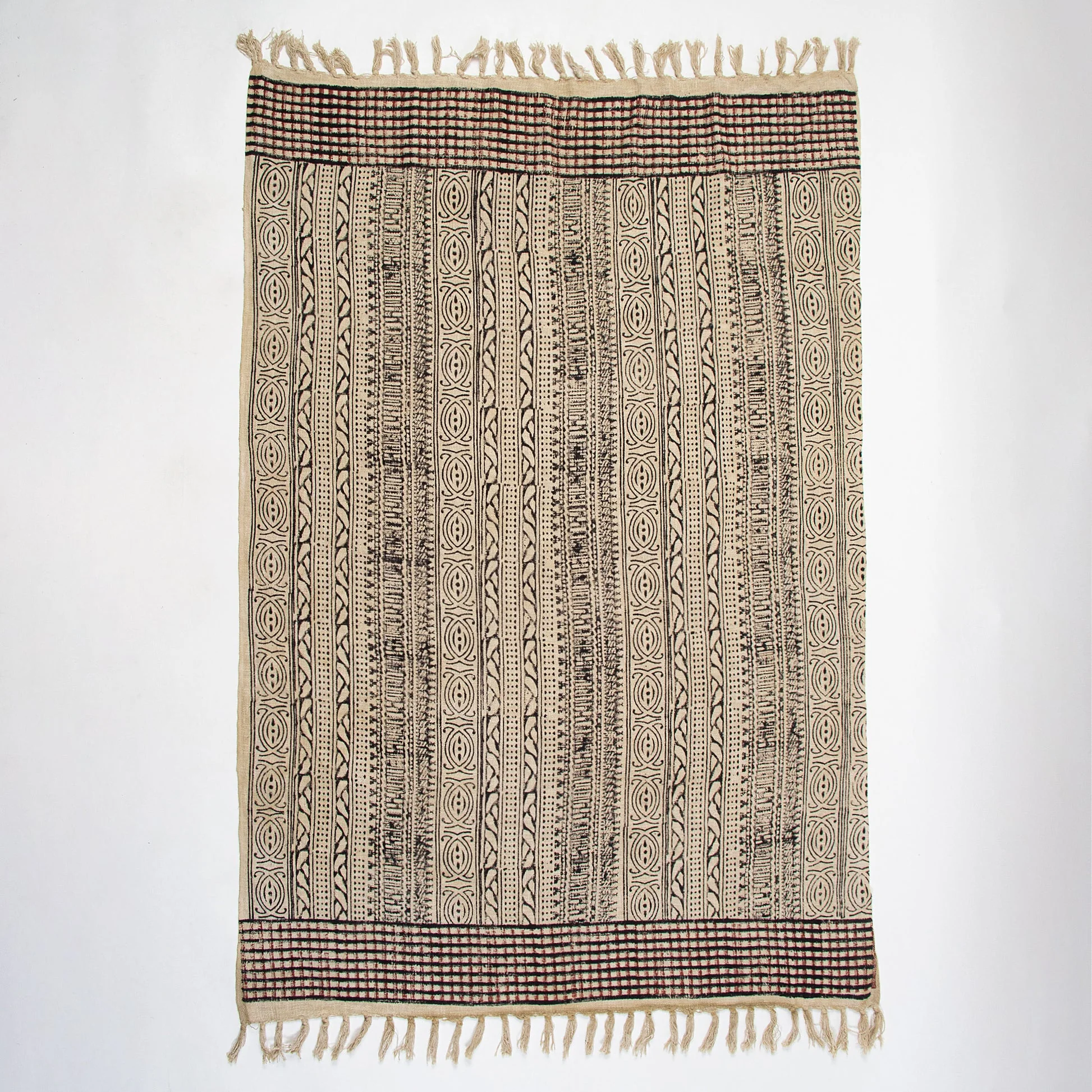 Handmade Block Printed Pure Cotton Sofa Throw Blankets - Image 4