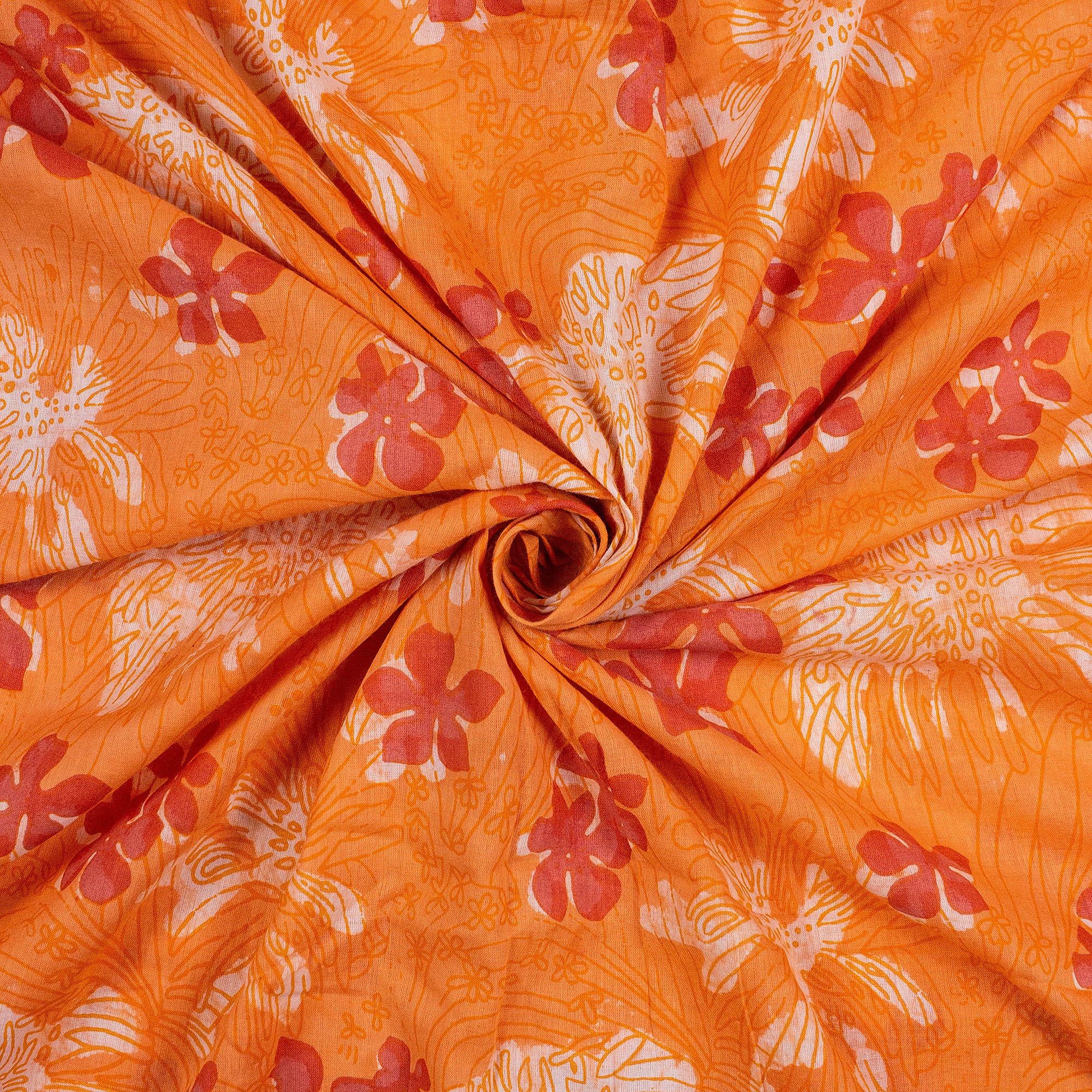 Exclusive Floral Hand Block Print Dabu Fabric