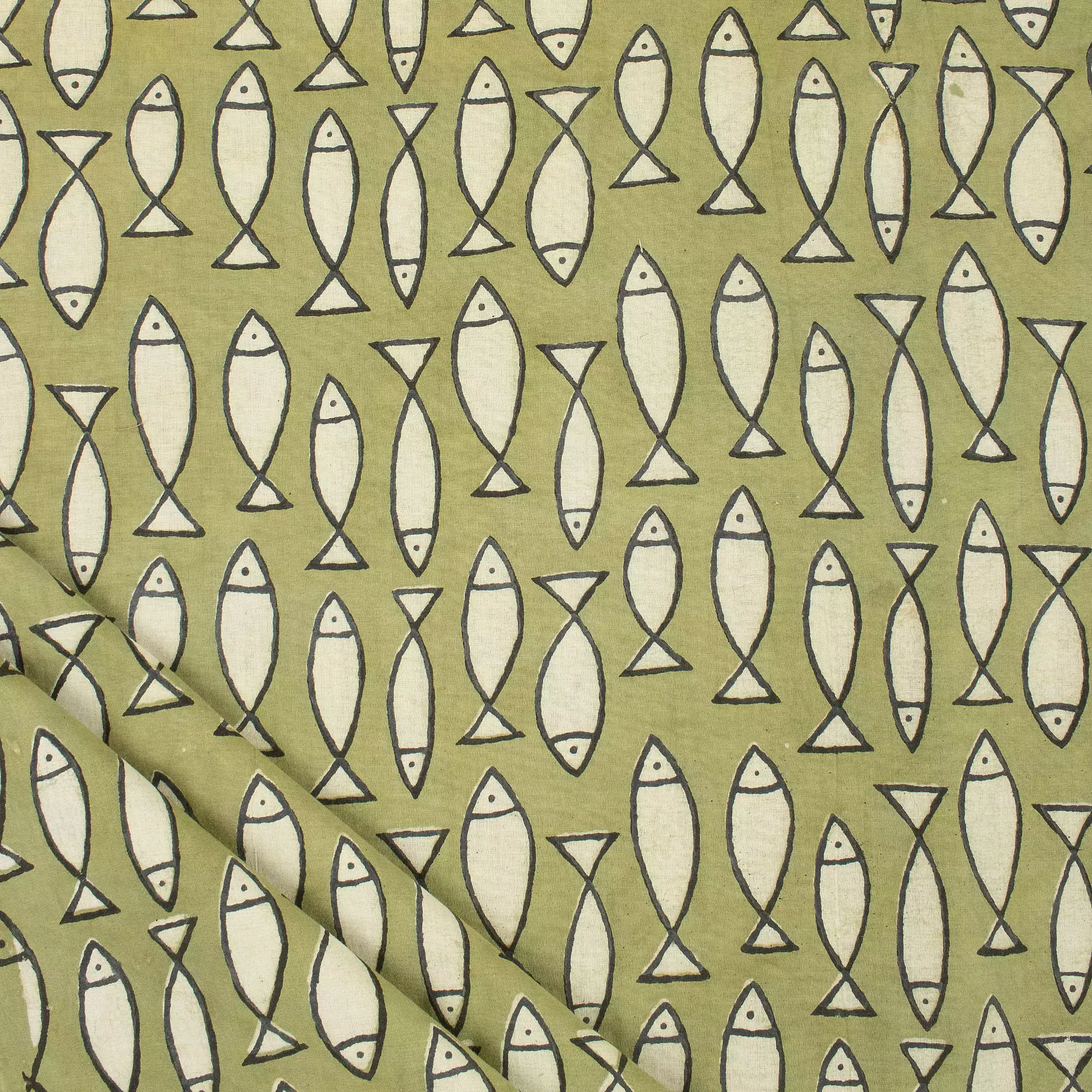 Handmade Organic Cotton Bagru Fabric