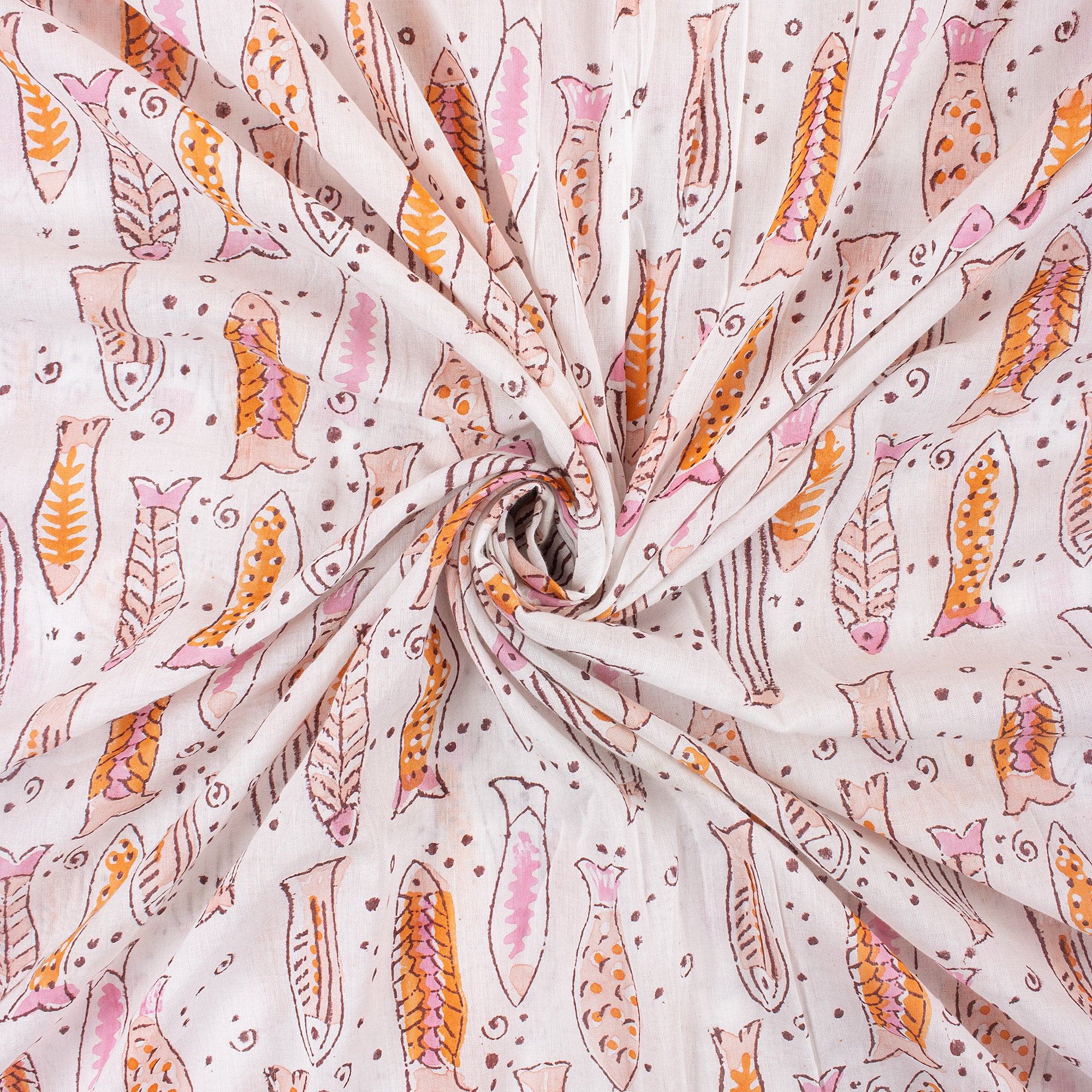 Indian Hand Block Cotton Material Fabric - Image 2