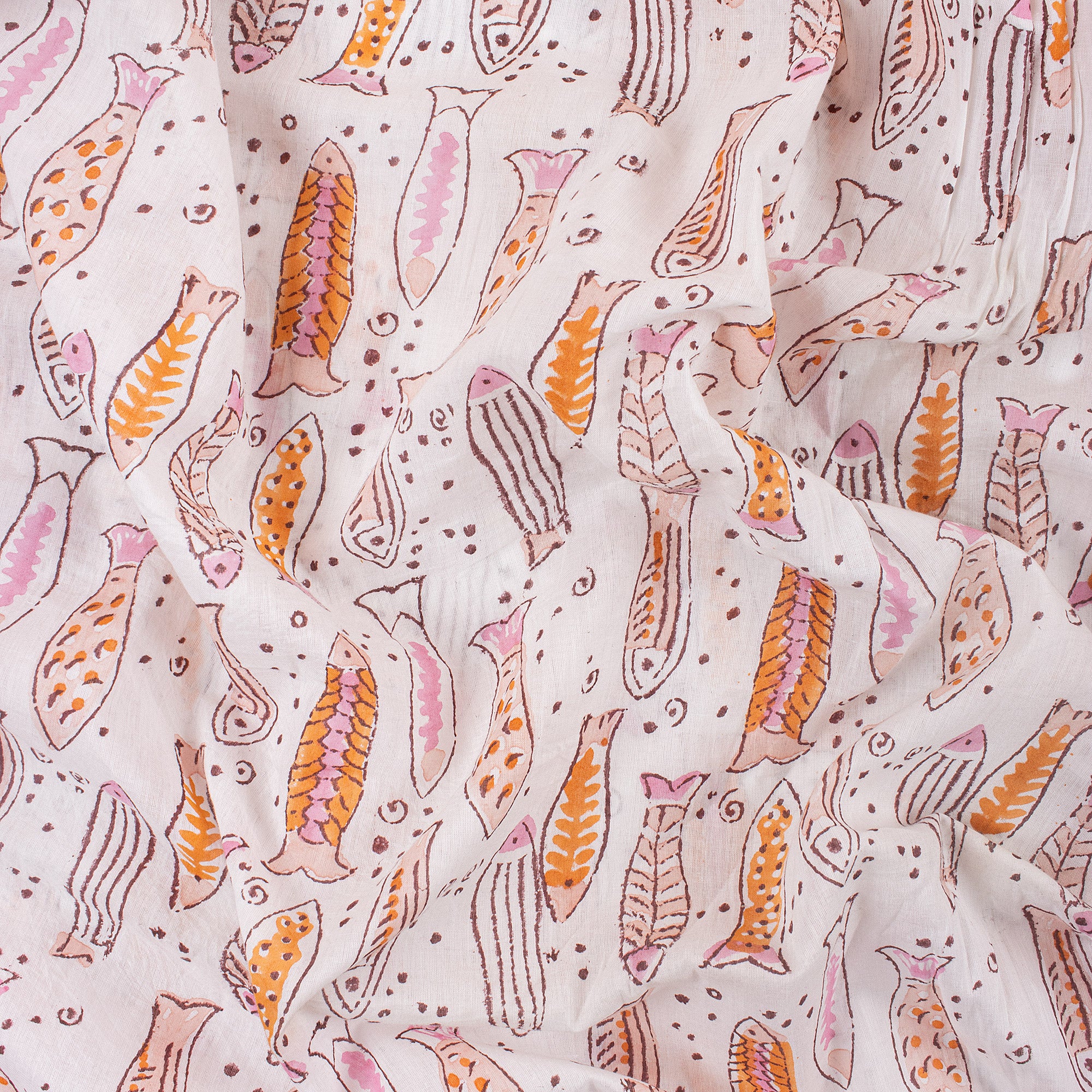 Indian Hand Block Cotton Material Fabric - Image 3
