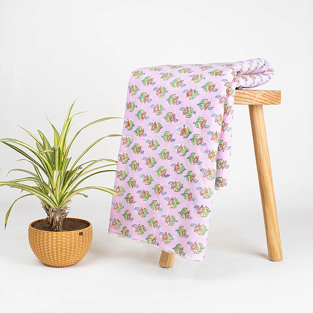 Light weighted Buti Handmade Pure Cotton Running Fabric Cloth - Image 5