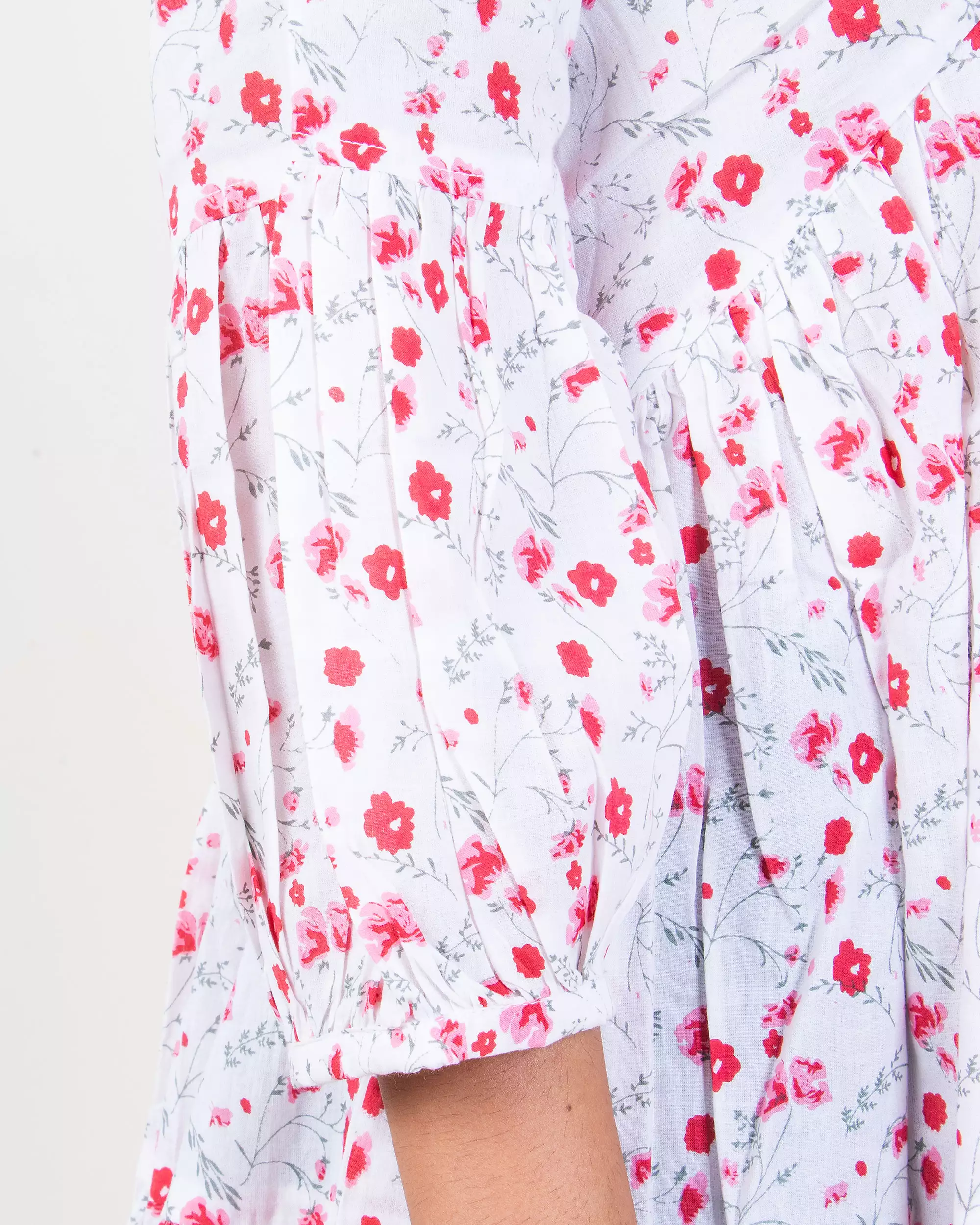 Floral Hand Printed Casual Maxi Dress for Women's - Image 3