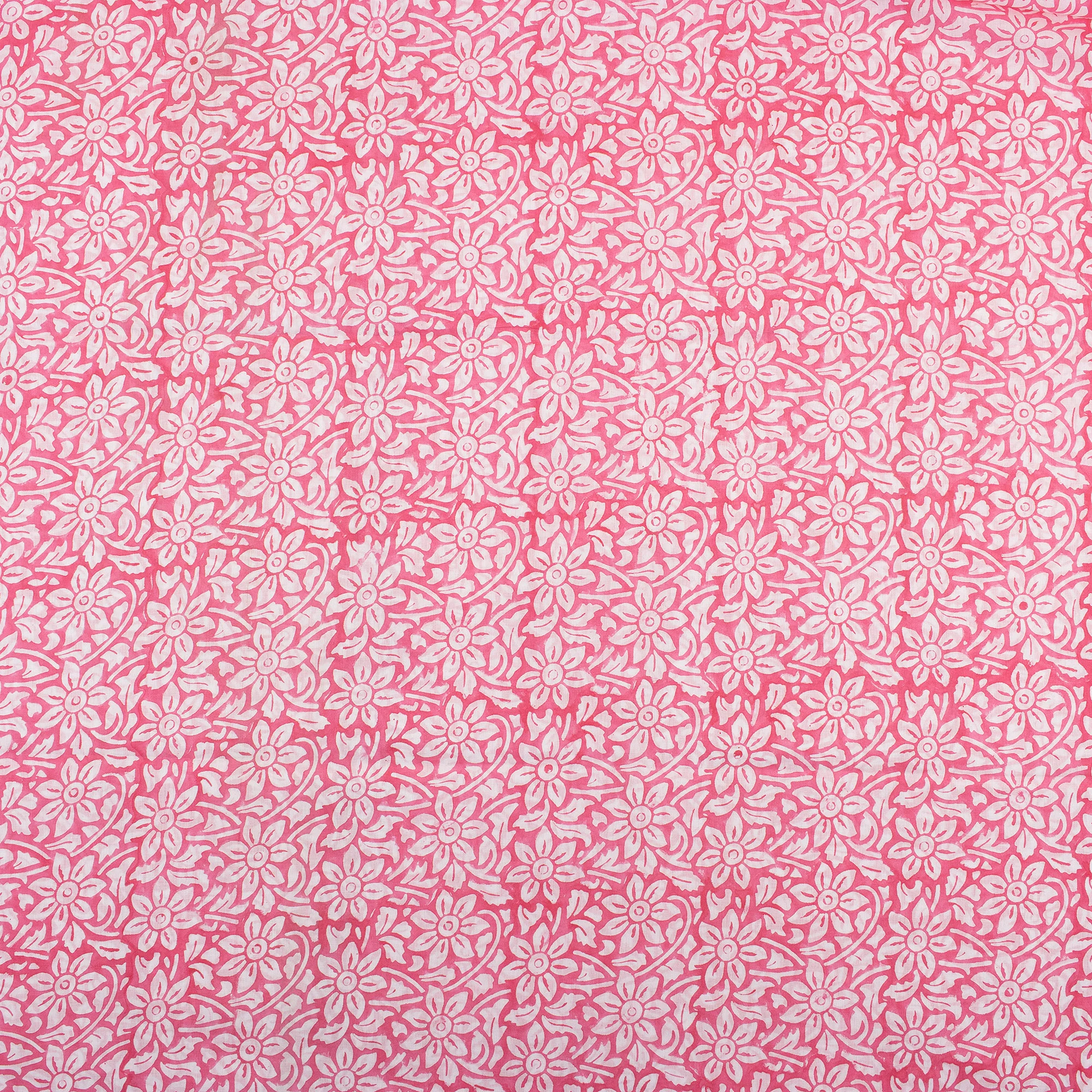 Floral Indian Block Printed Cotton Fabric - Image 2