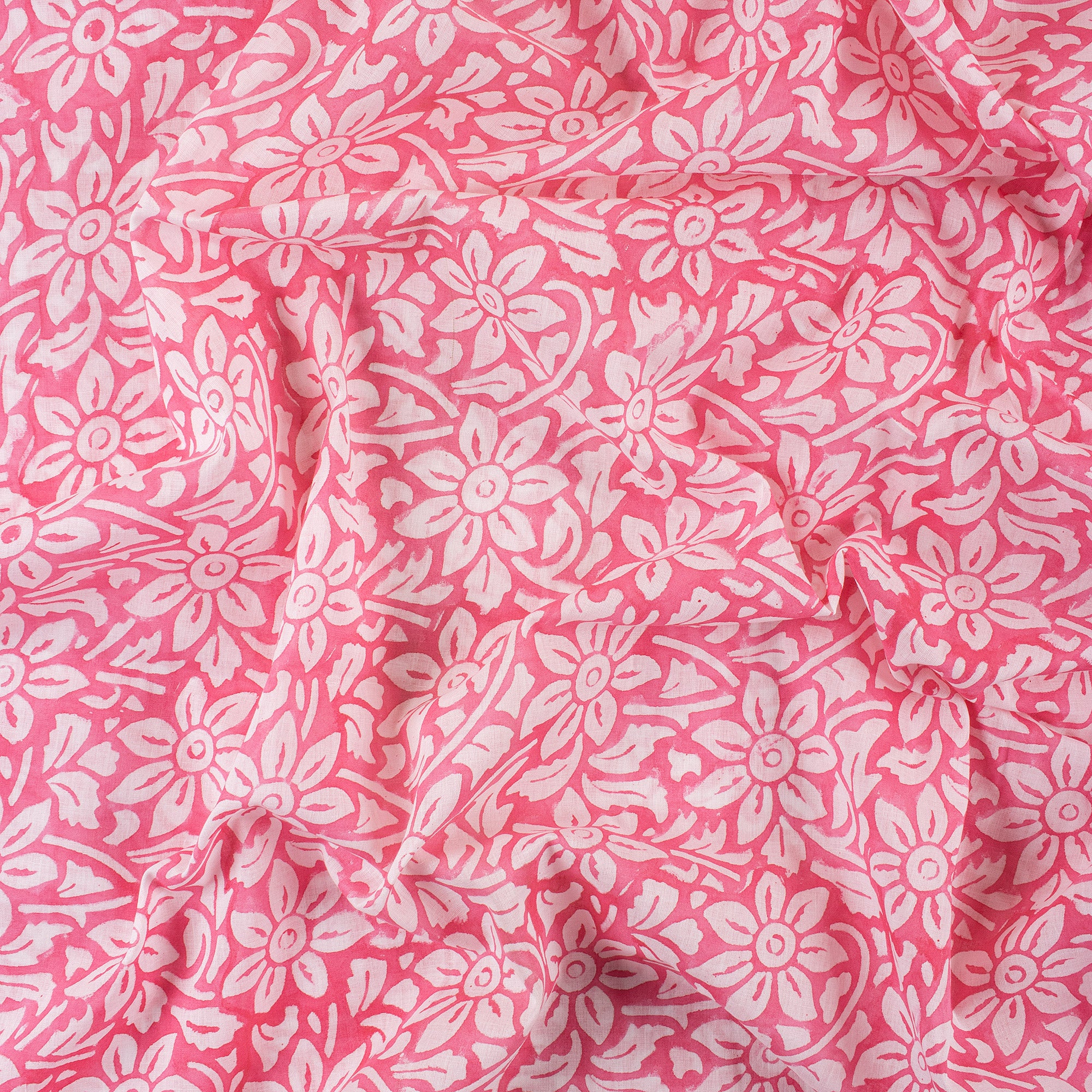 Floral Indian Block Printed Cotton Fabric - Image 4