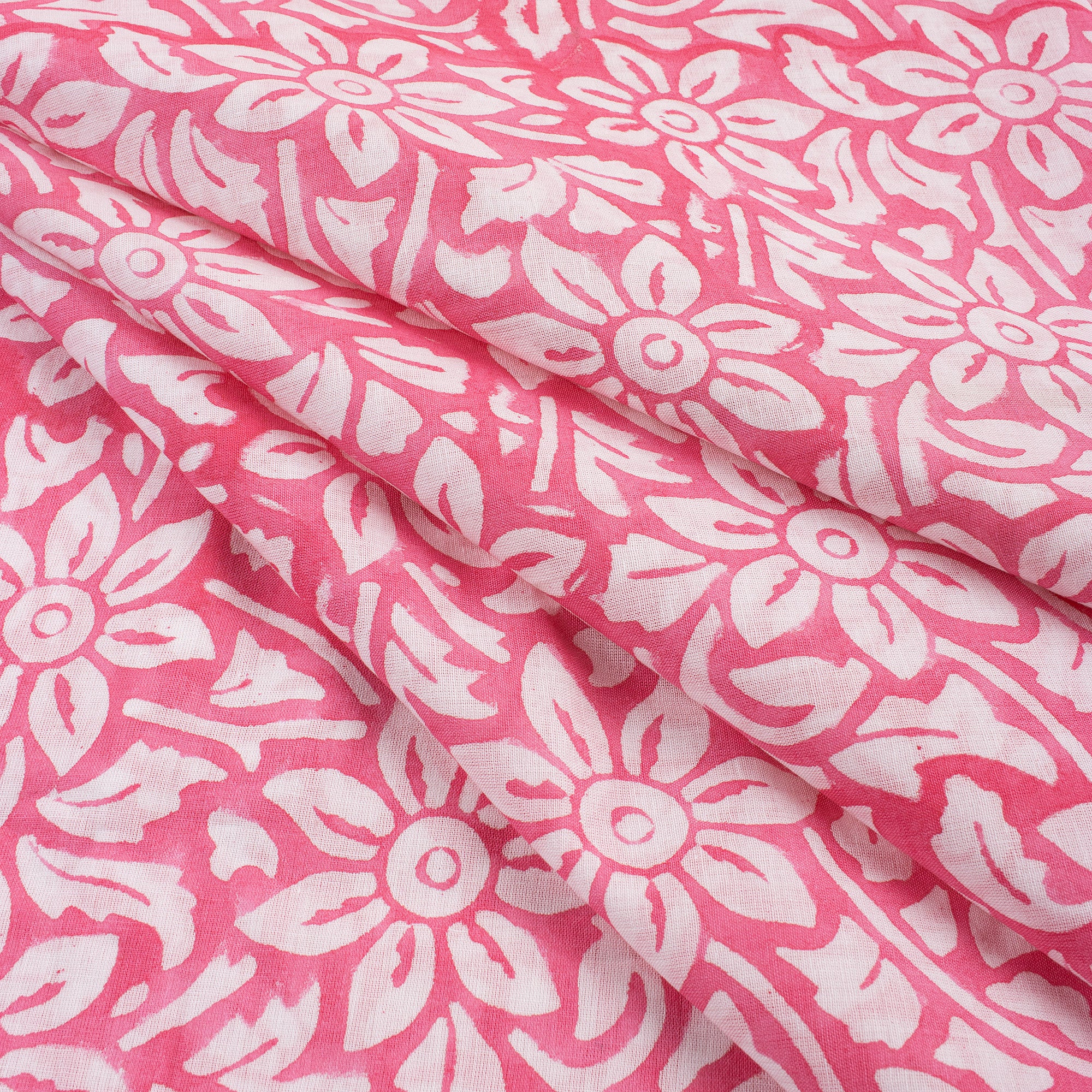 Floral Indian Block Printed Cotton Fabric - Image 5