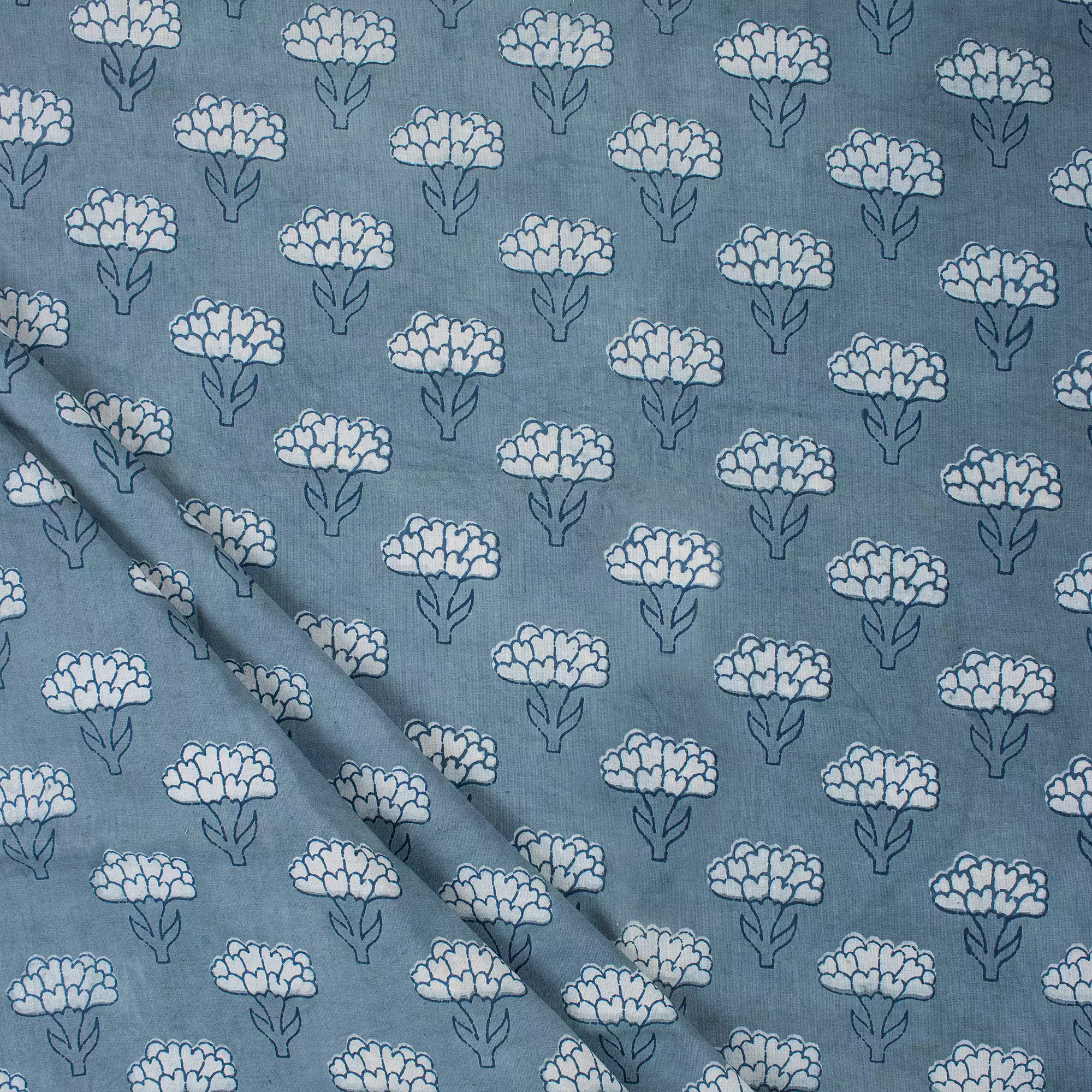 Floral Printed Handmade Pure Cotton Kashish Fabric