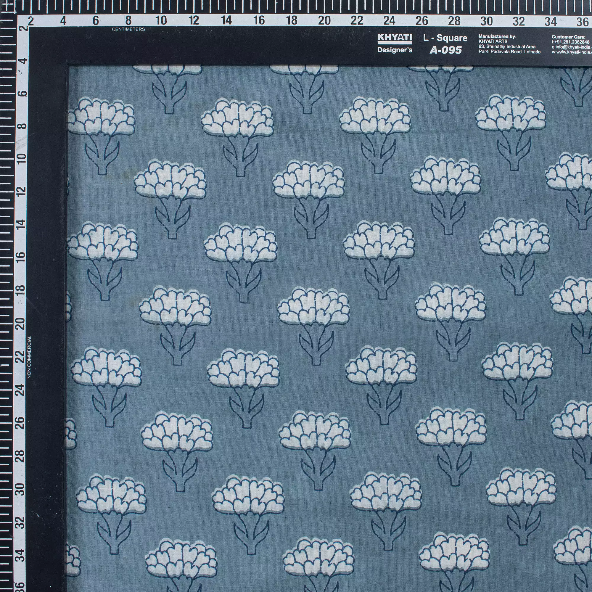 Floral Printed Handmade Pure Cotton Kashish Fabric - Image 3