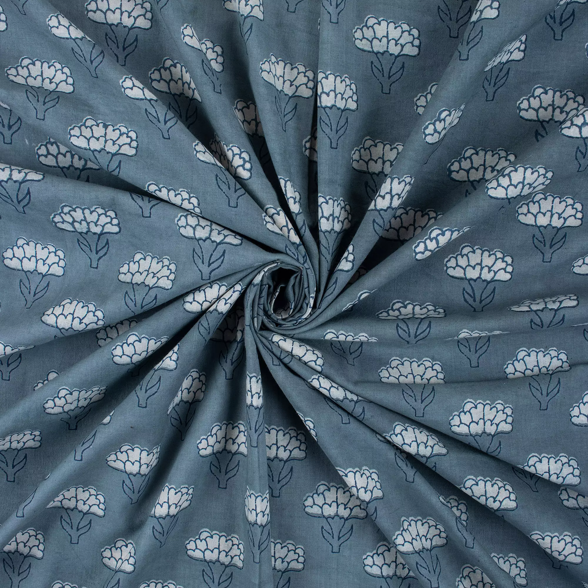 Floral Printed Handmade Pure Cotton Kashish Fabric - Image 4