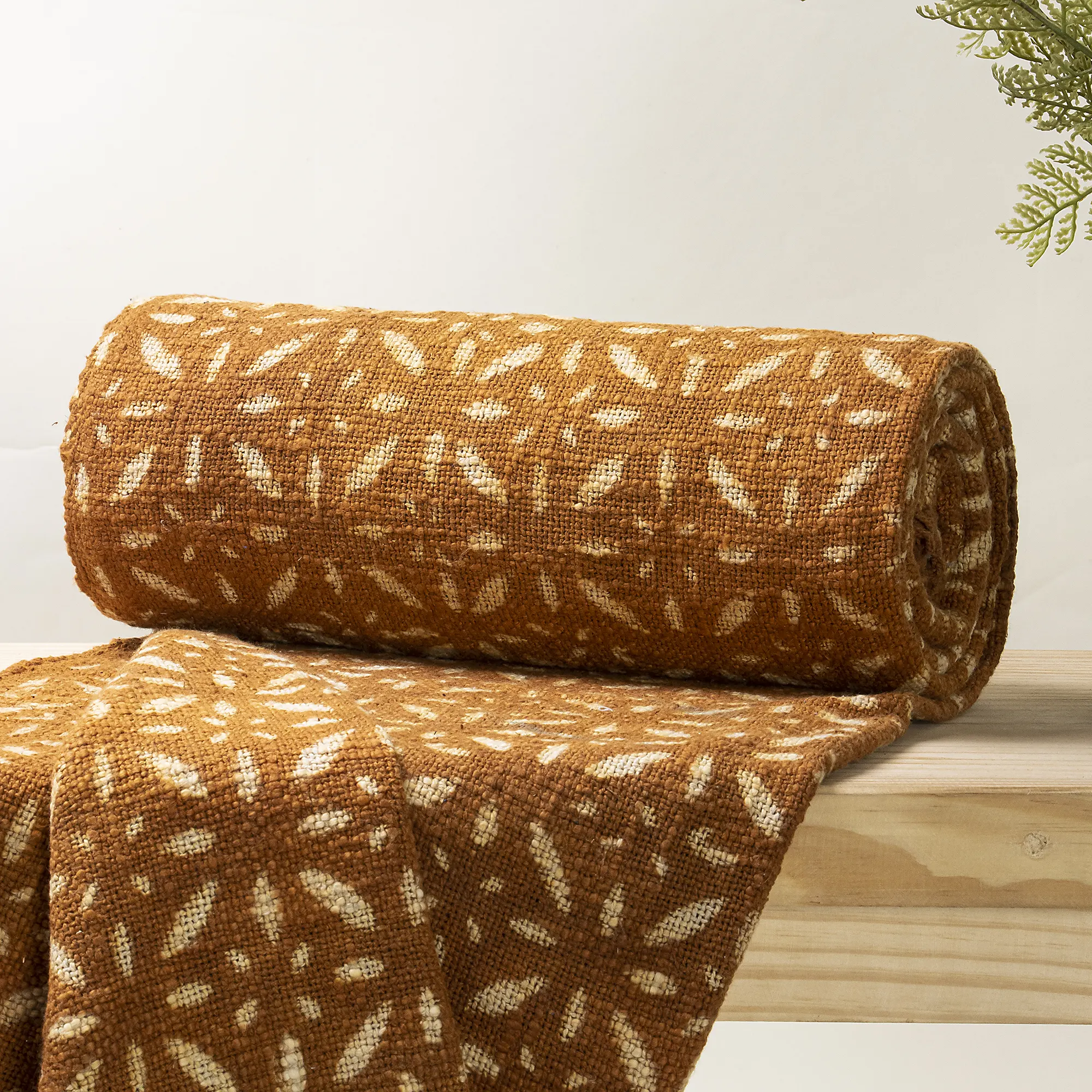 Decorative Block Printed Handcrafted Floral Cotton Throw Blanket - Image 6