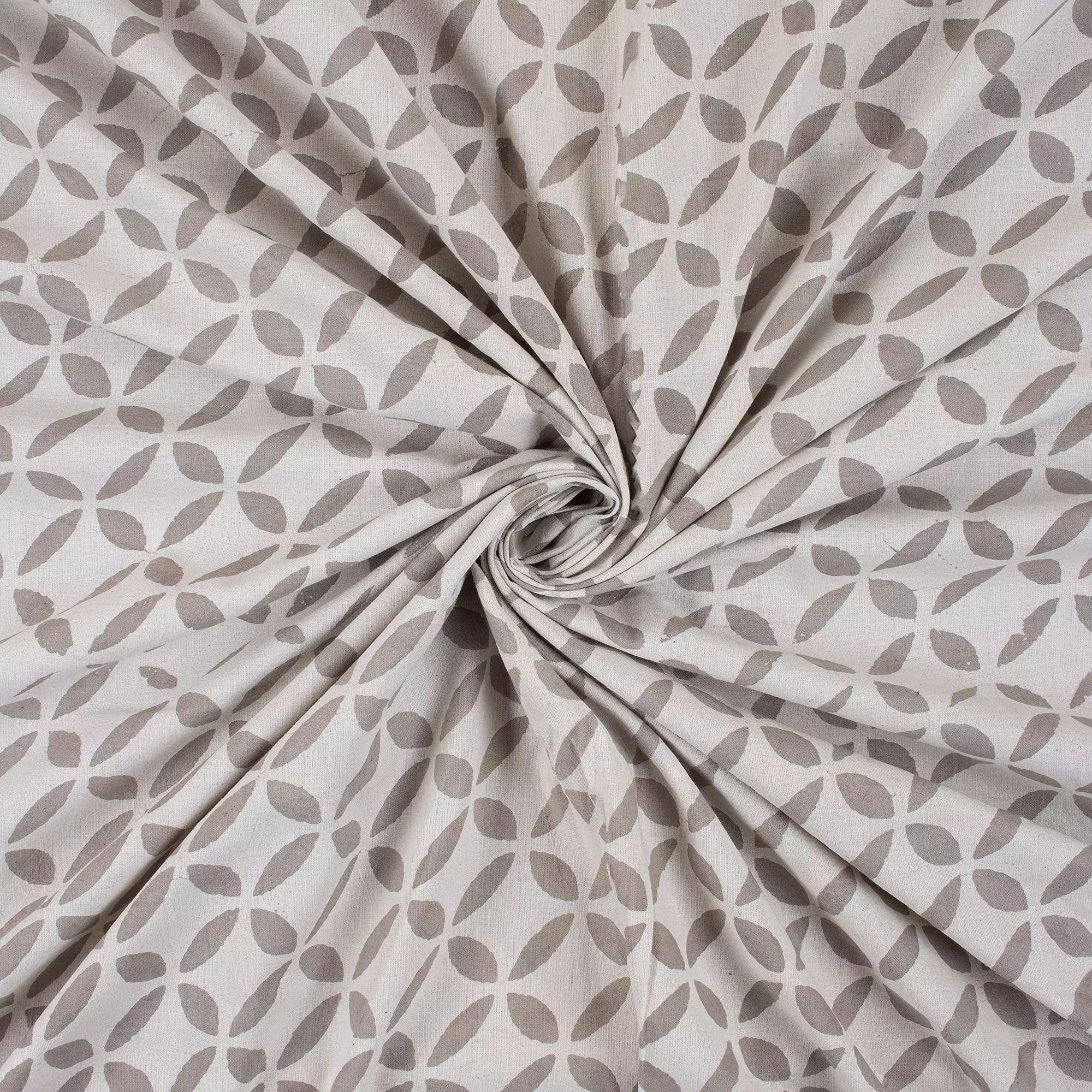 Geometric Hand Block Kashish Cotton Fabric - Image 4