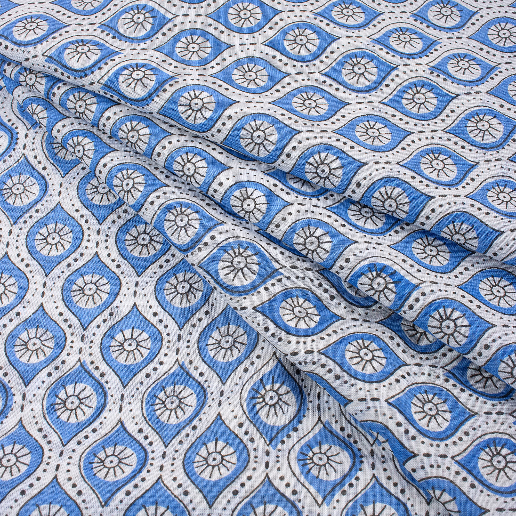 Geometrical Booti Indian Cotton Cloth Fabric - Image 2
