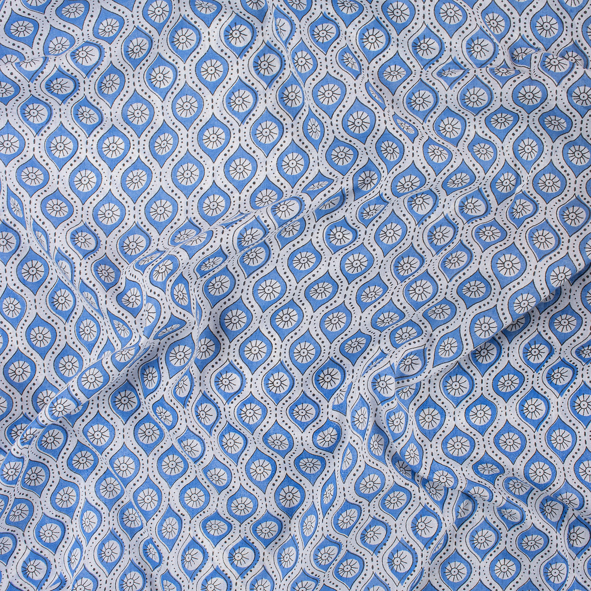 Geometrical Booti Indian Cotton Cloth Fabric - Image 5