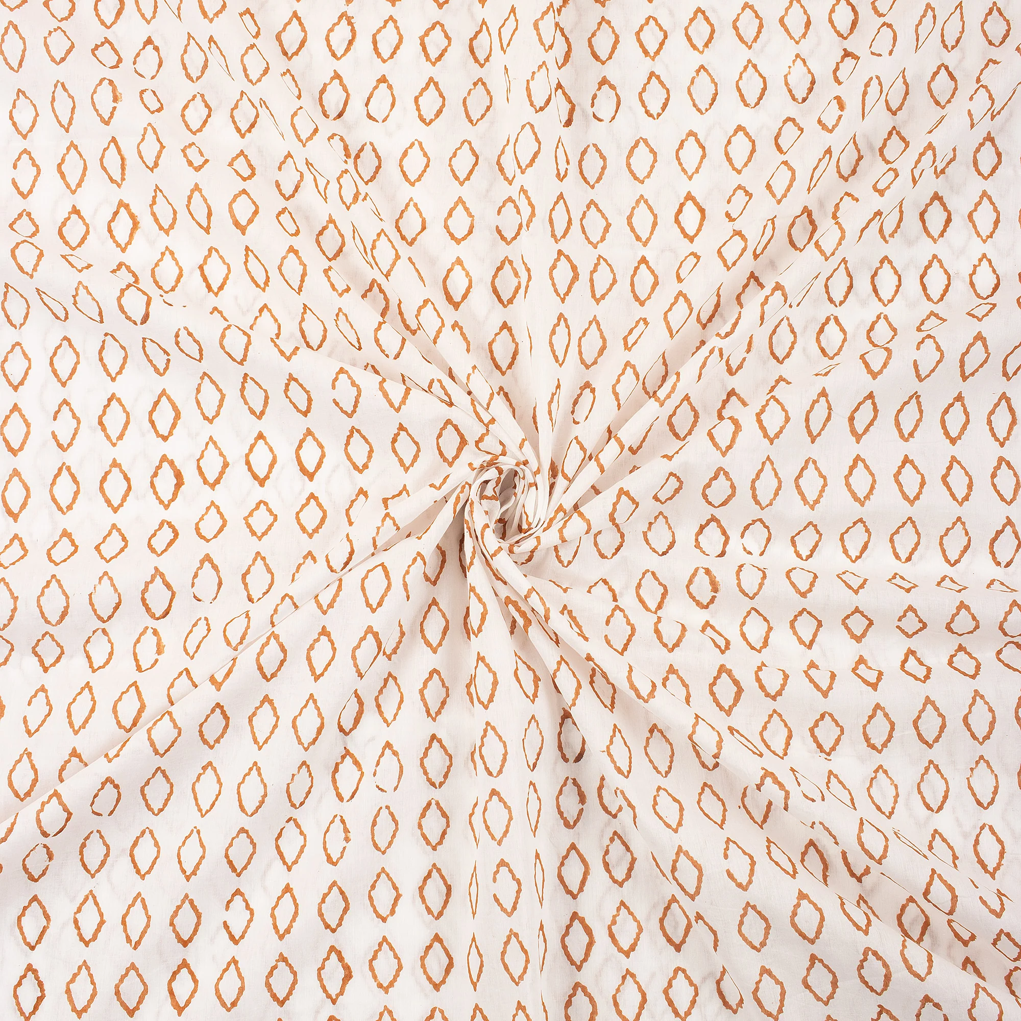 Geometrical Cotton Hand Block Print Fabric - Image 2