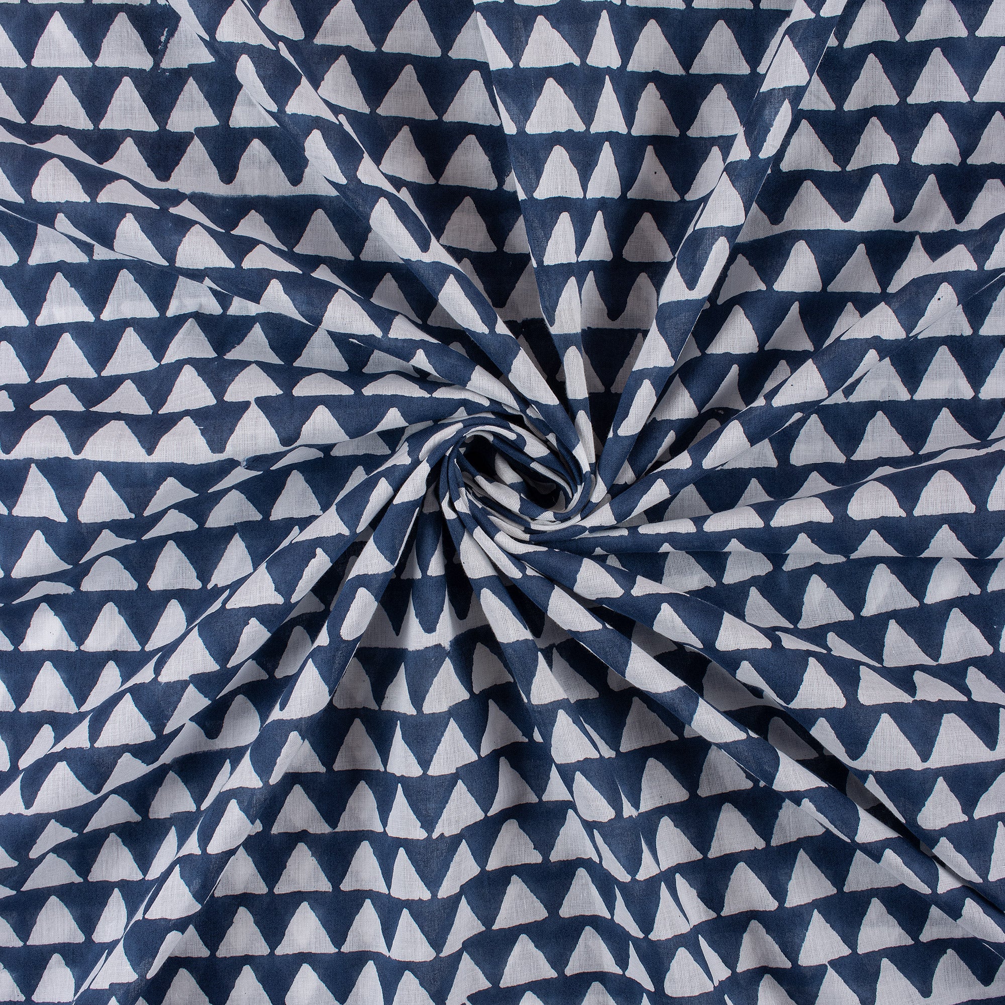 Geometrical Handcrafted Block Print Fabric Material - Image 2
