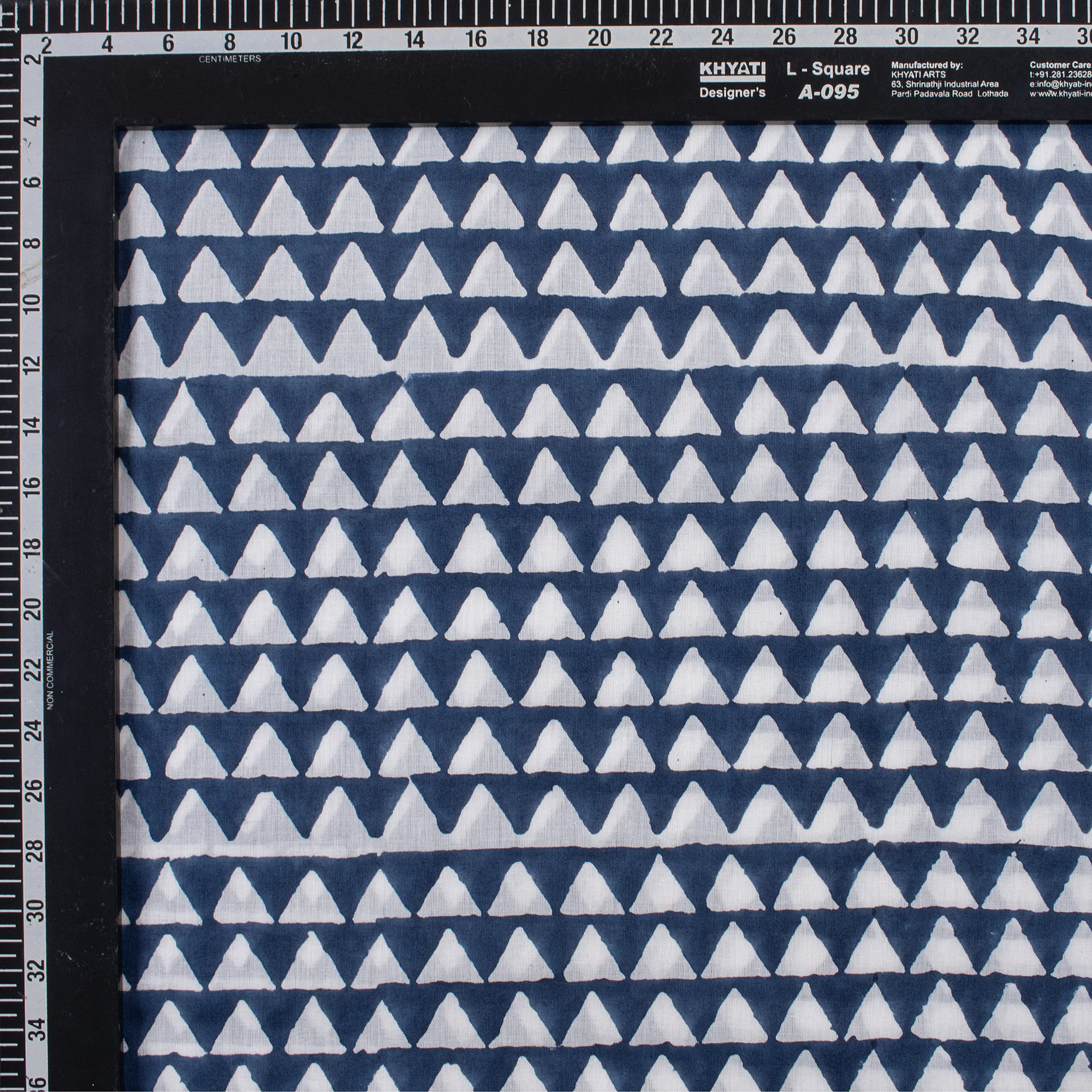 Geometrical Handcrafted Block Print Fabric Material - Image 5