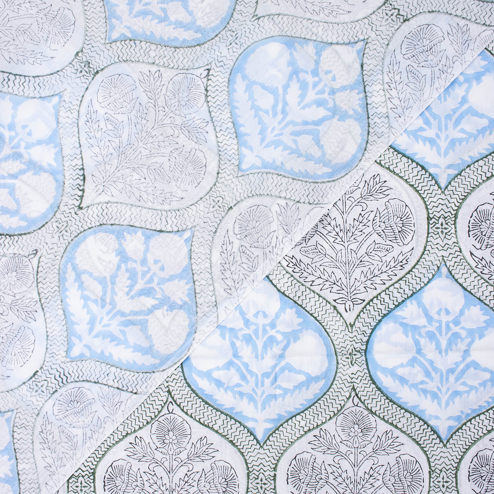 Geometrical Print Hand Block Cotton Fabric - Image 5