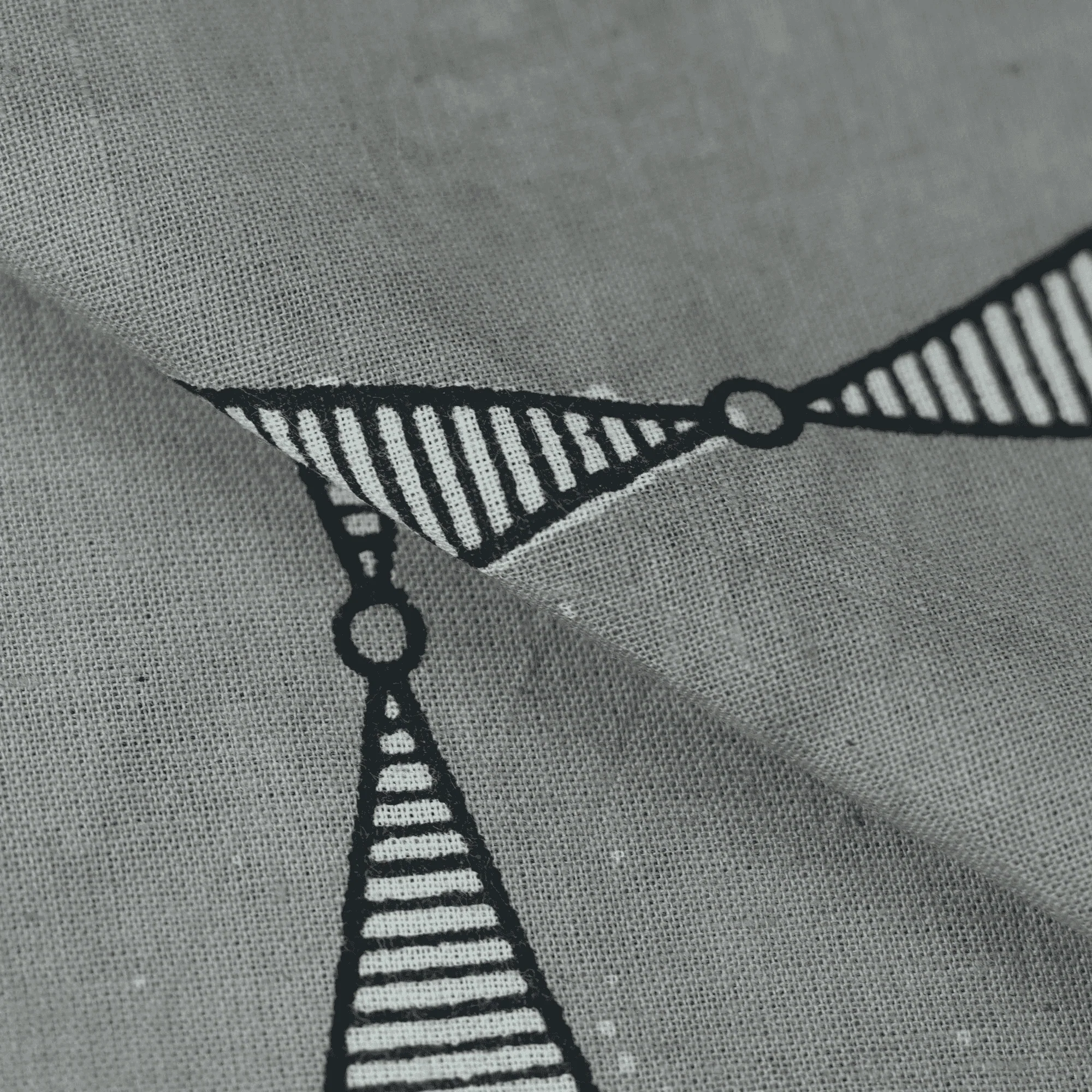 Geometrical Block Printed Indian Pure Cotton Textile Kashish Fabric Cloth - Image 3