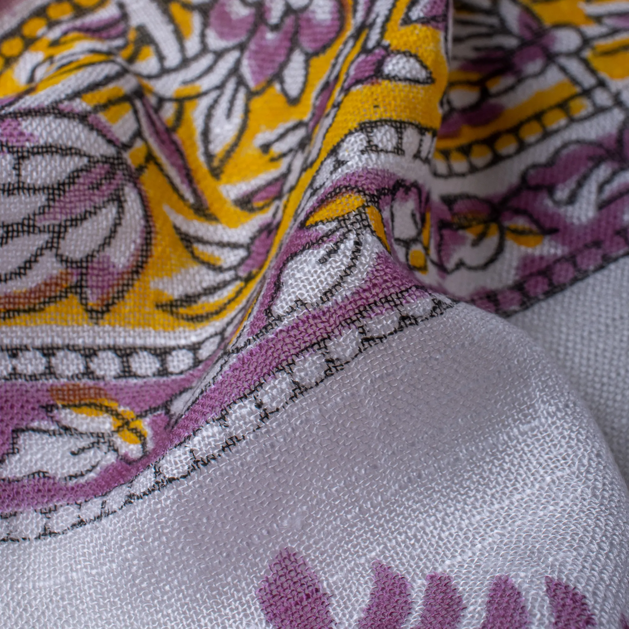 Multicolor Women's Handcrafted Block Printed Pure Cotton Scarves - Image 7