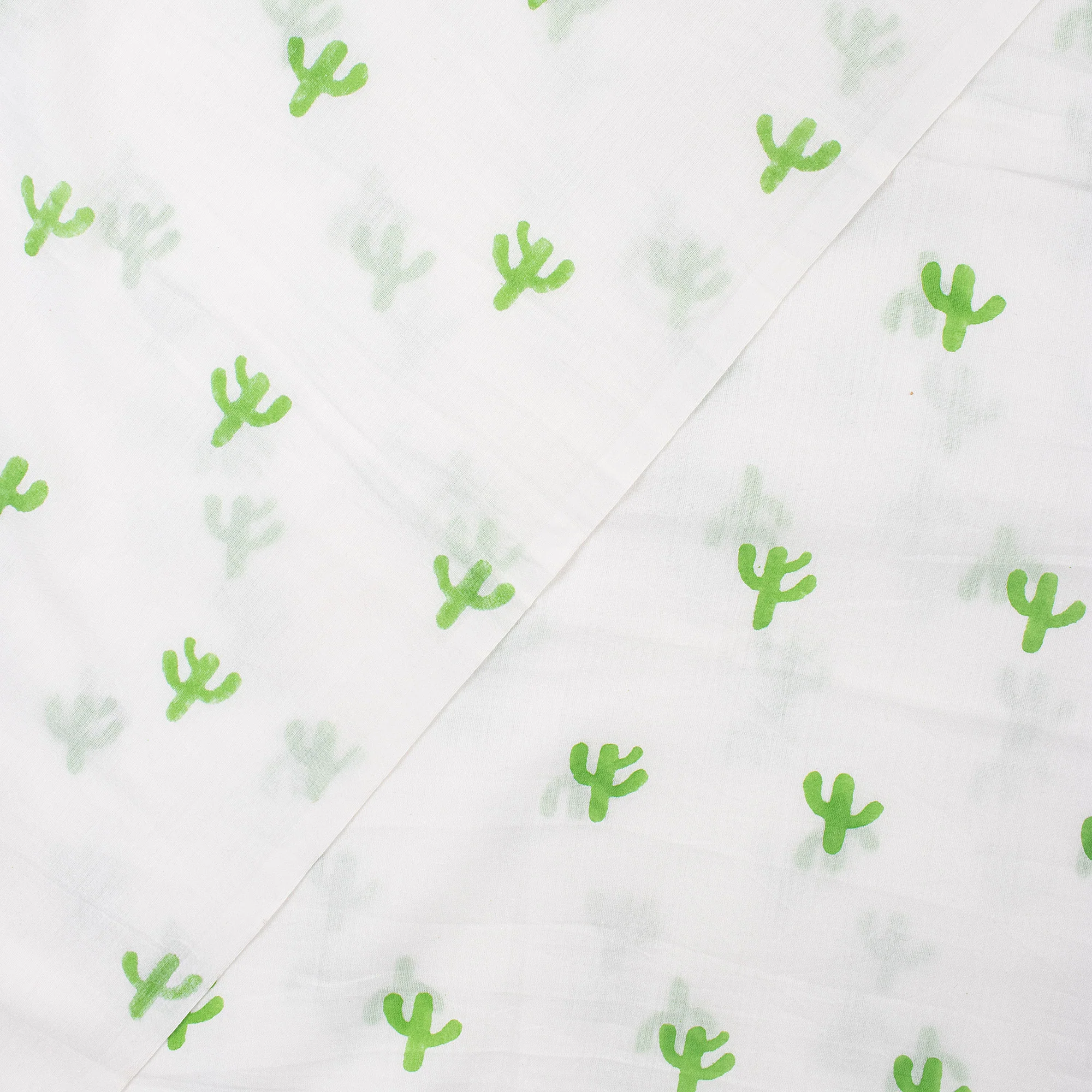 Cactus Block Print Indian Cotton Running Material Fabric - Image 5