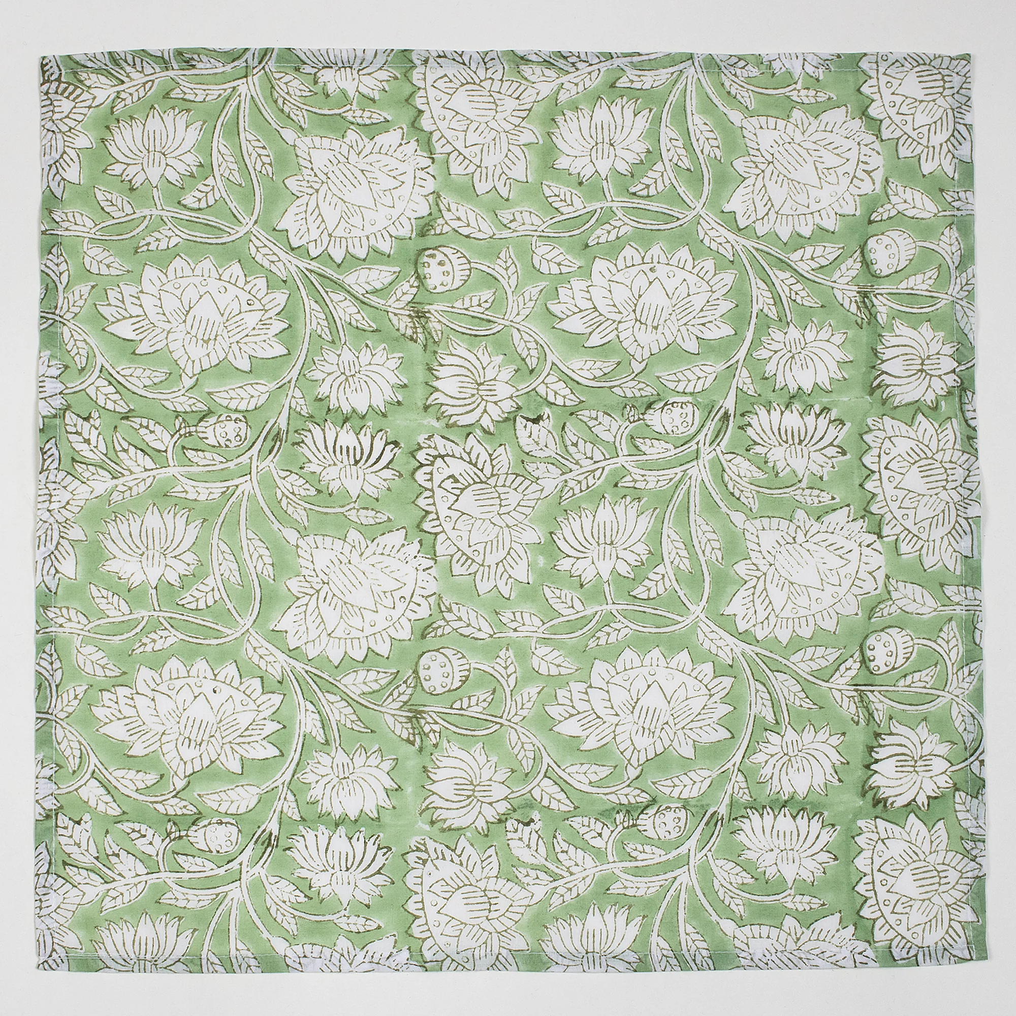 Floral Hand Block Printed Cotton Reusable - Image 2