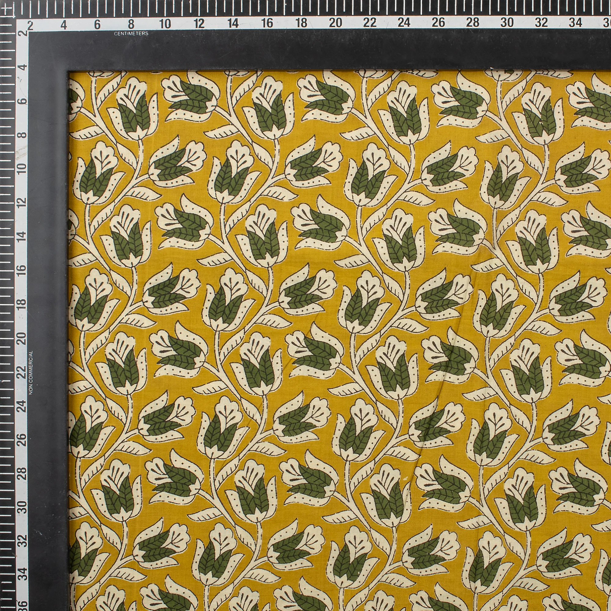 Floral Hand Block Printed Fabric - Image 3