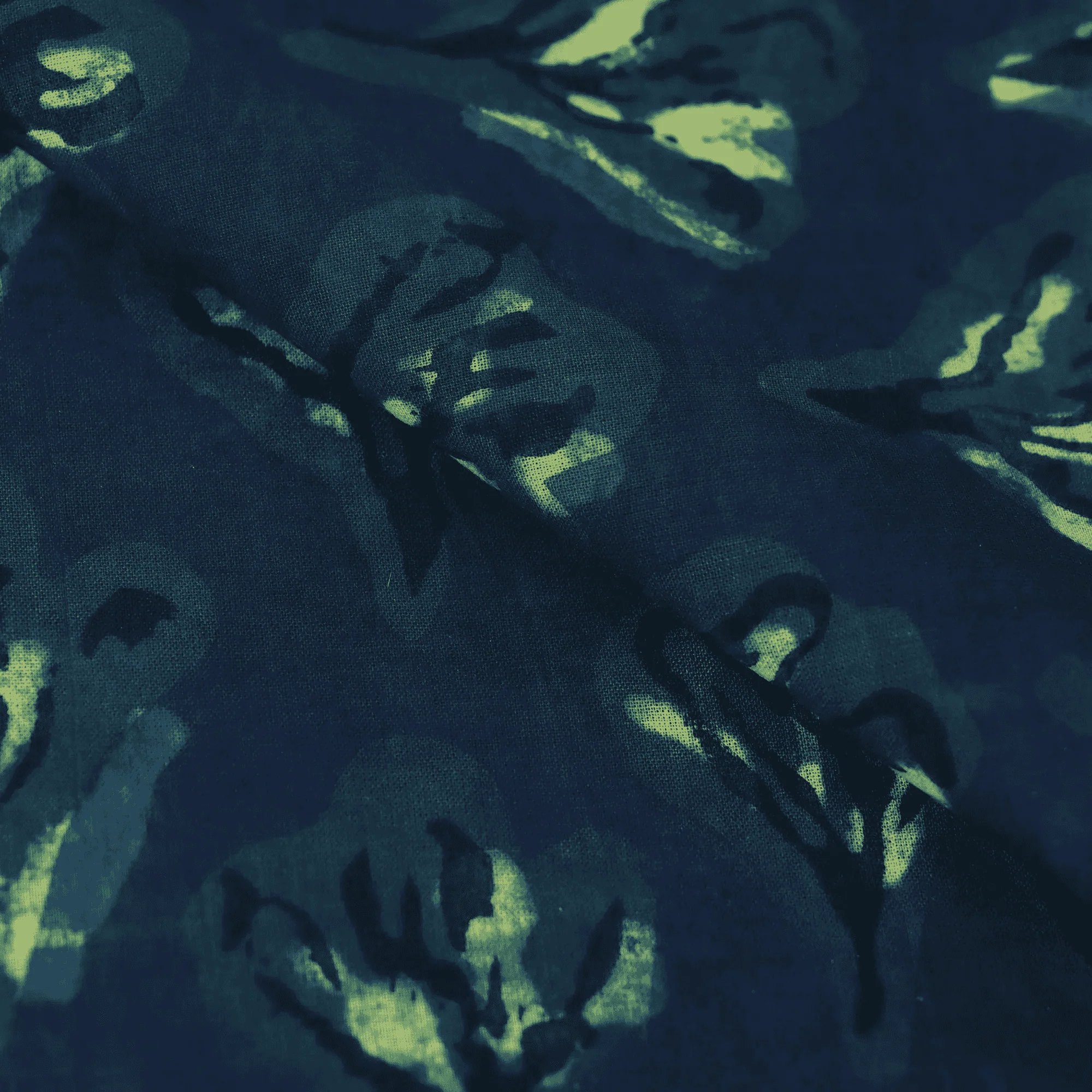 Floral Pure Cotton Dabu Hand Block Print Fabric - Image 3