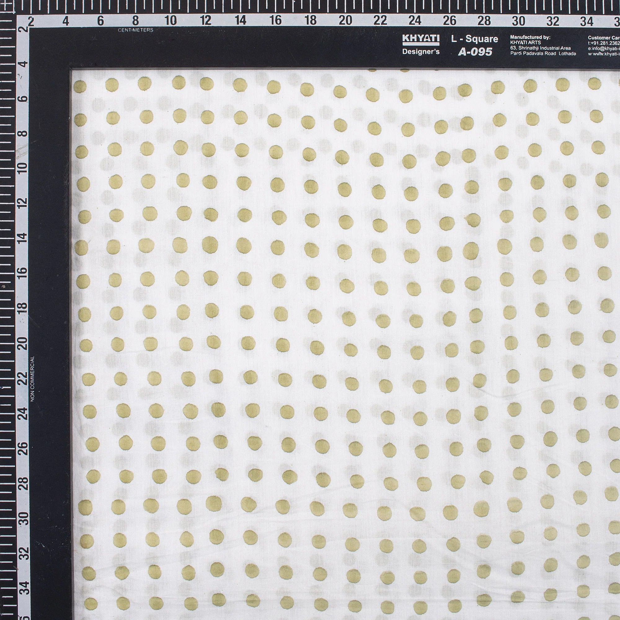 Hand Block Printed Polka Dots Fabric - Image 5