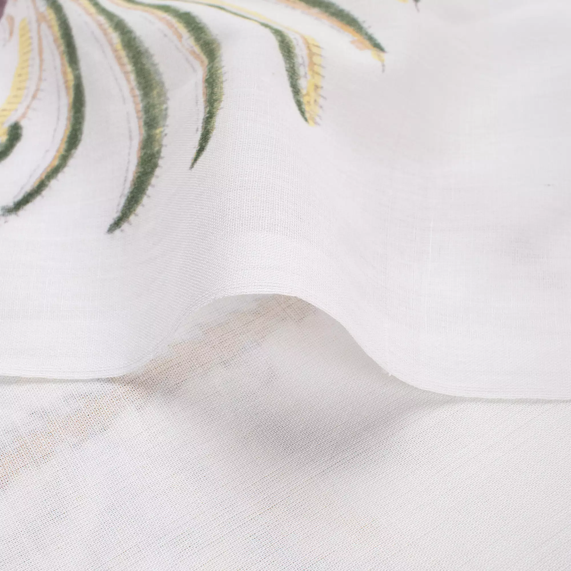 Palm Tree Hand Block Printed Fabric - Image 2
