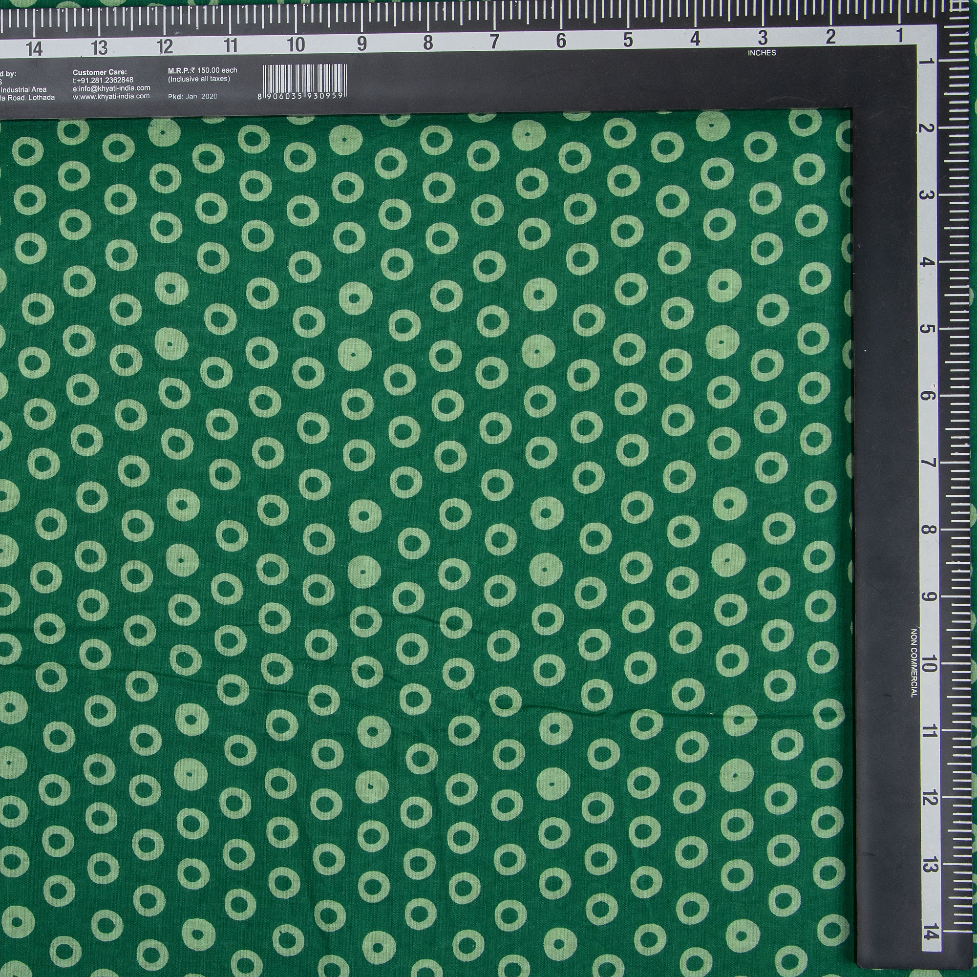 Hand Block Printed Cotton Orgaic Fabric - Image 2