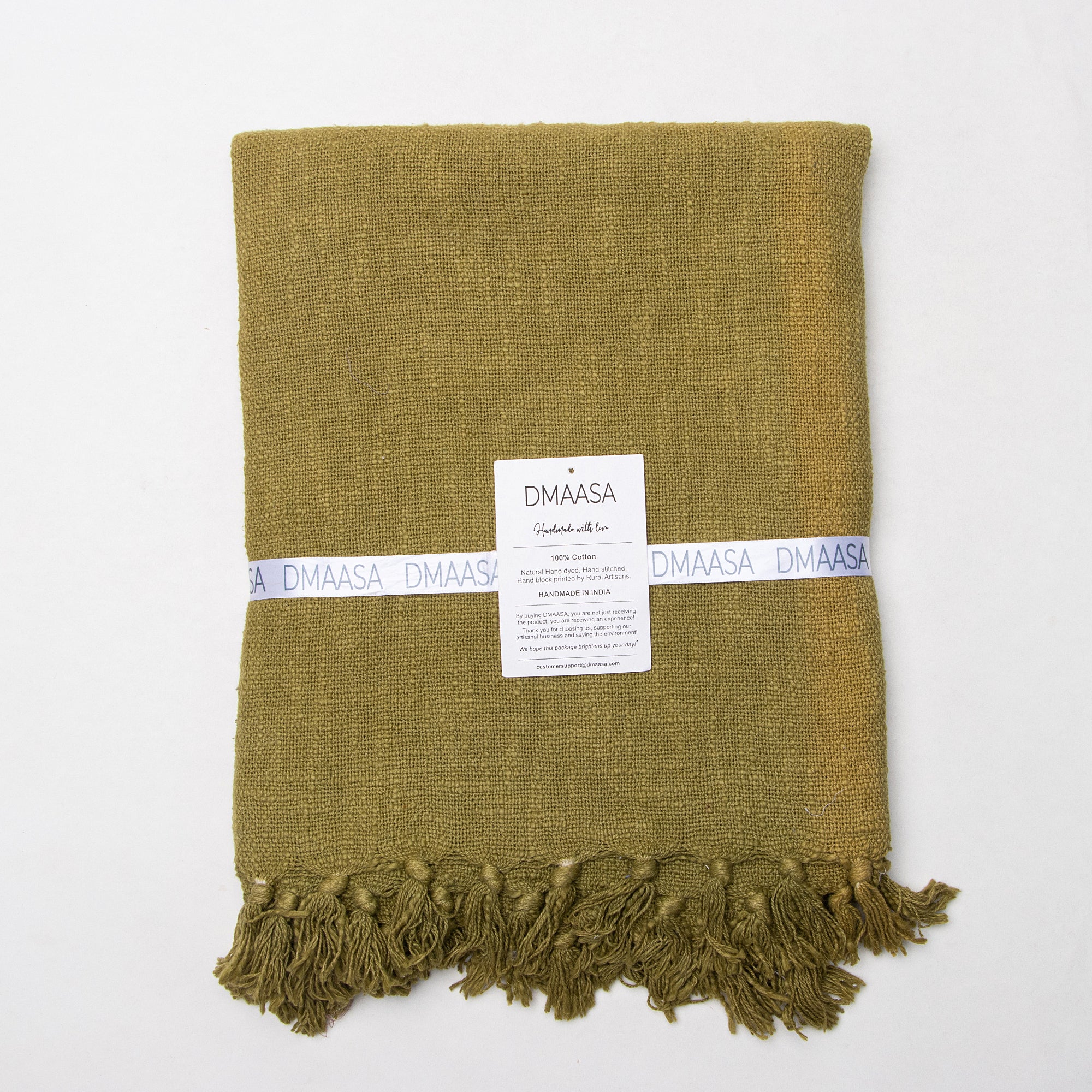 Green Soft Cotton Indian Throw Blanket - Image 5