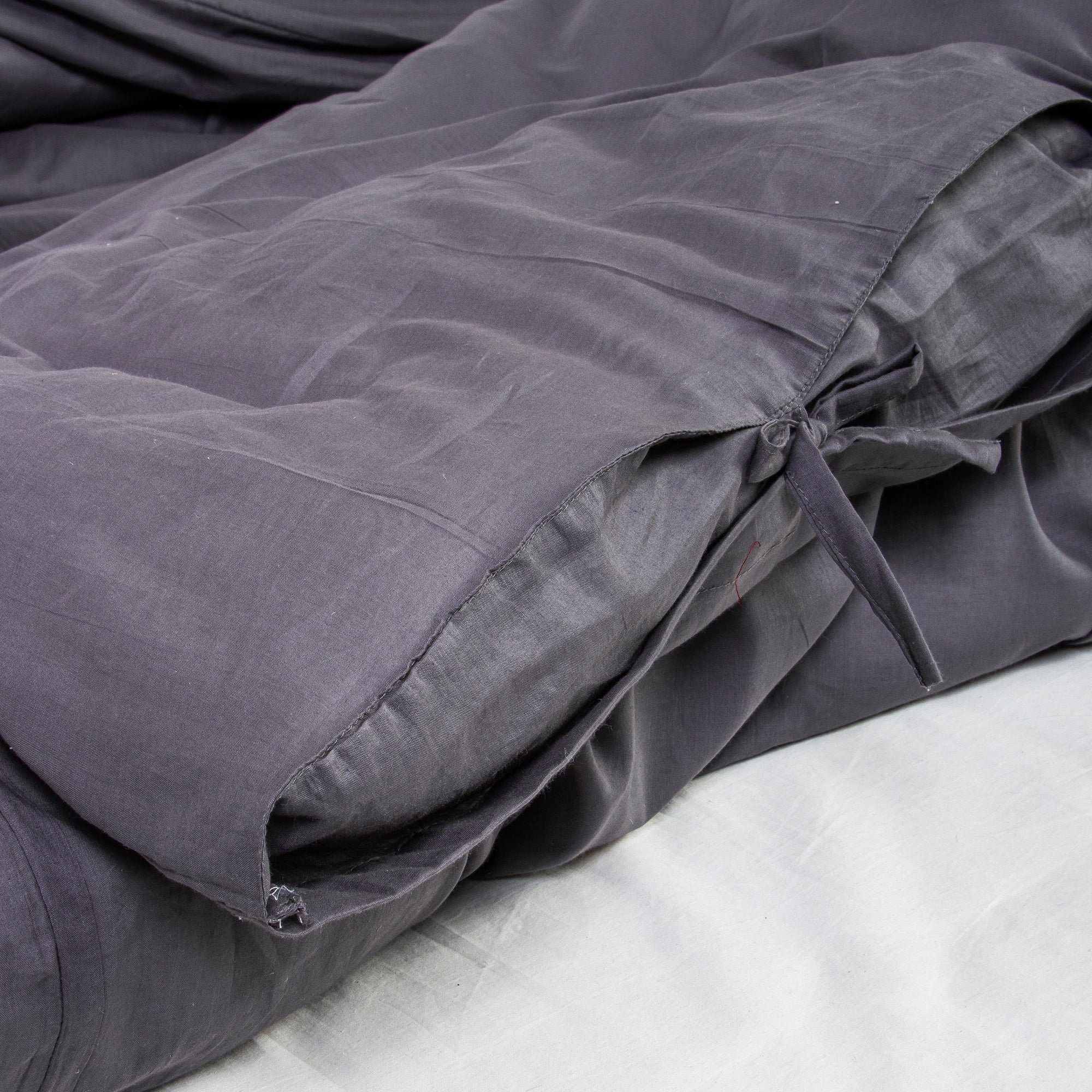 Exclusive Solid Handcrafted Pure Cotton Duvet Cover - Image 4