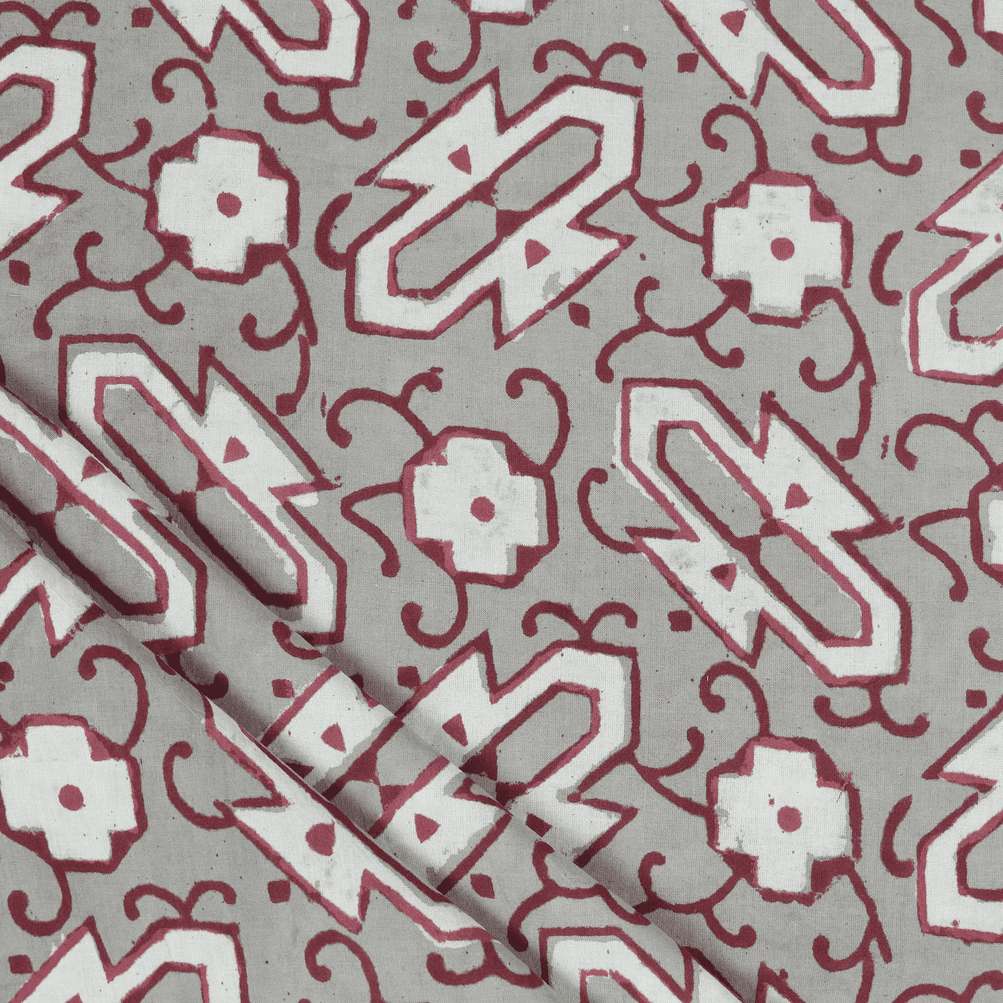 Geometrical Pure Cotton Indian Kashish Print Textile Fabric Cloth - Image 3