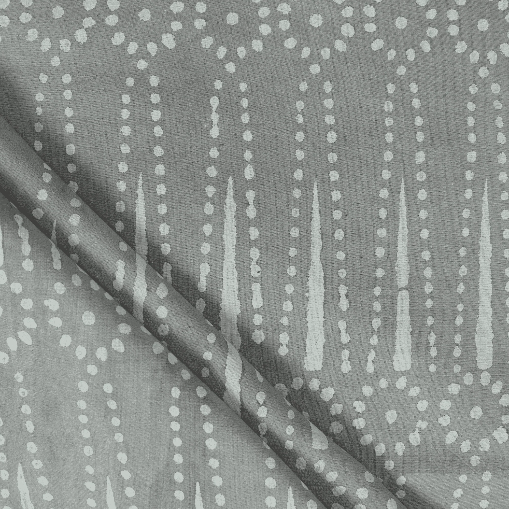 Classic Hand Printed Pure Cotton Mud Resist Kashish Fabric - Image 3