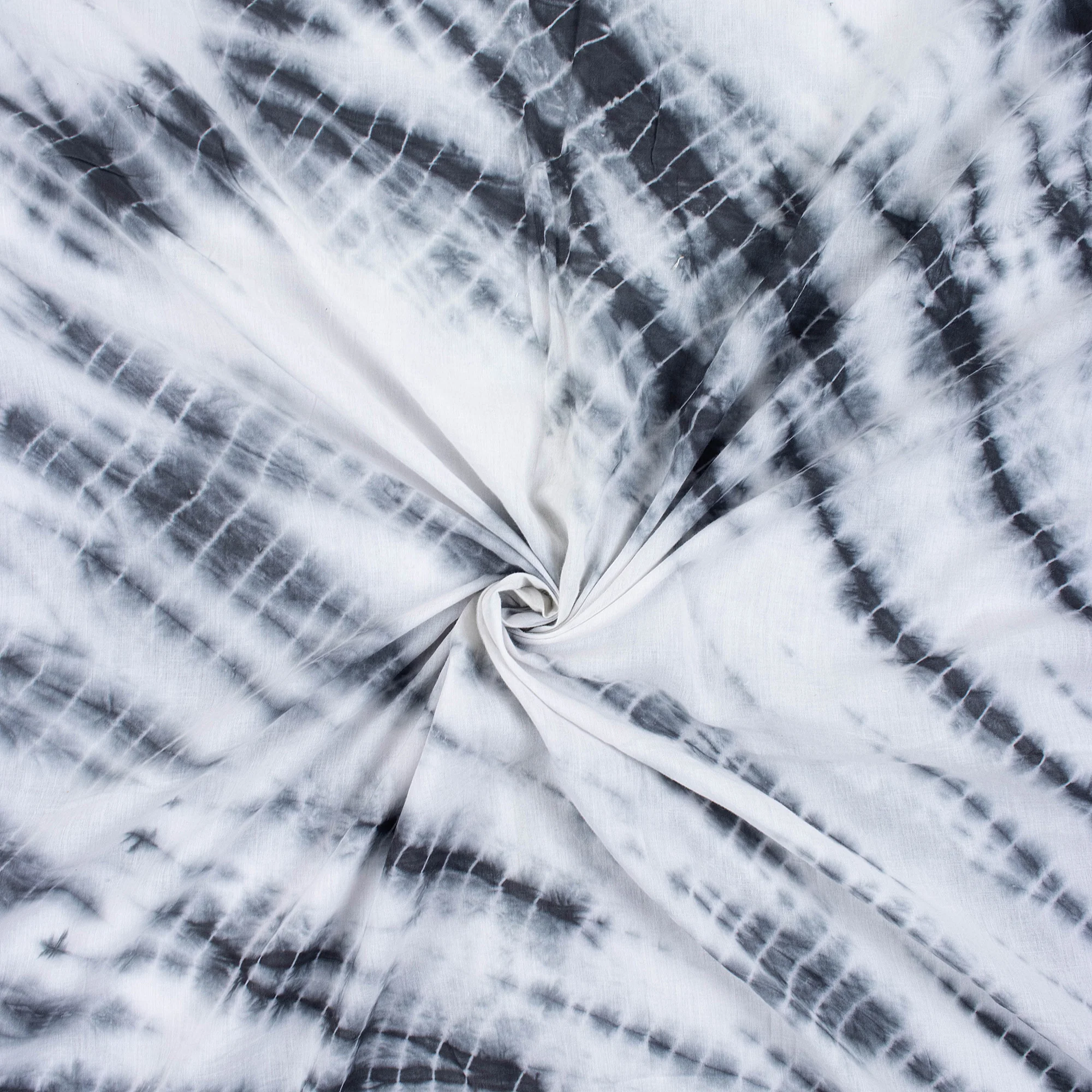 Gray Kimono Tie Dye Shibori Fabric
