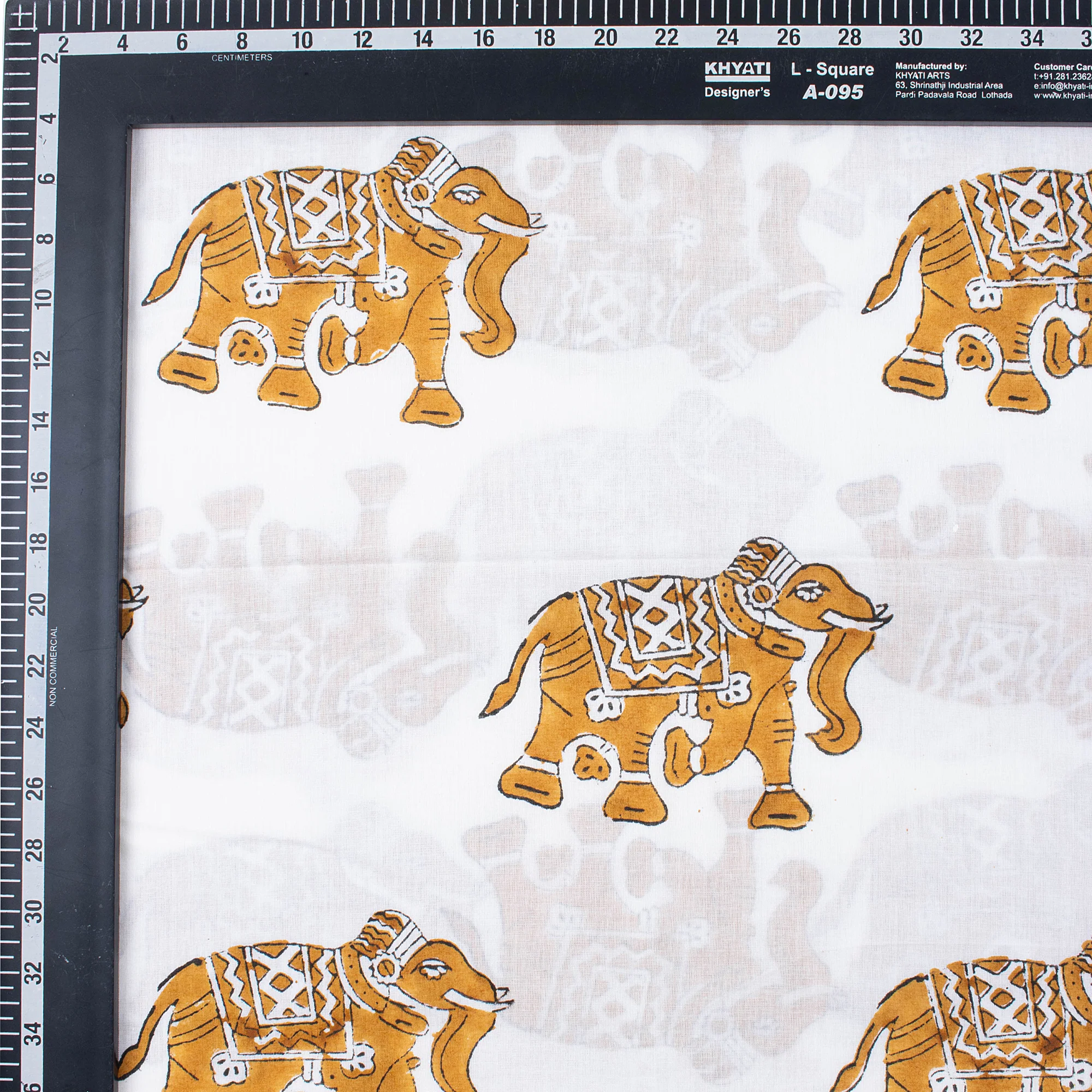 Light Weighted Animal Print Indian Hand Block Pure Cotton Fabric